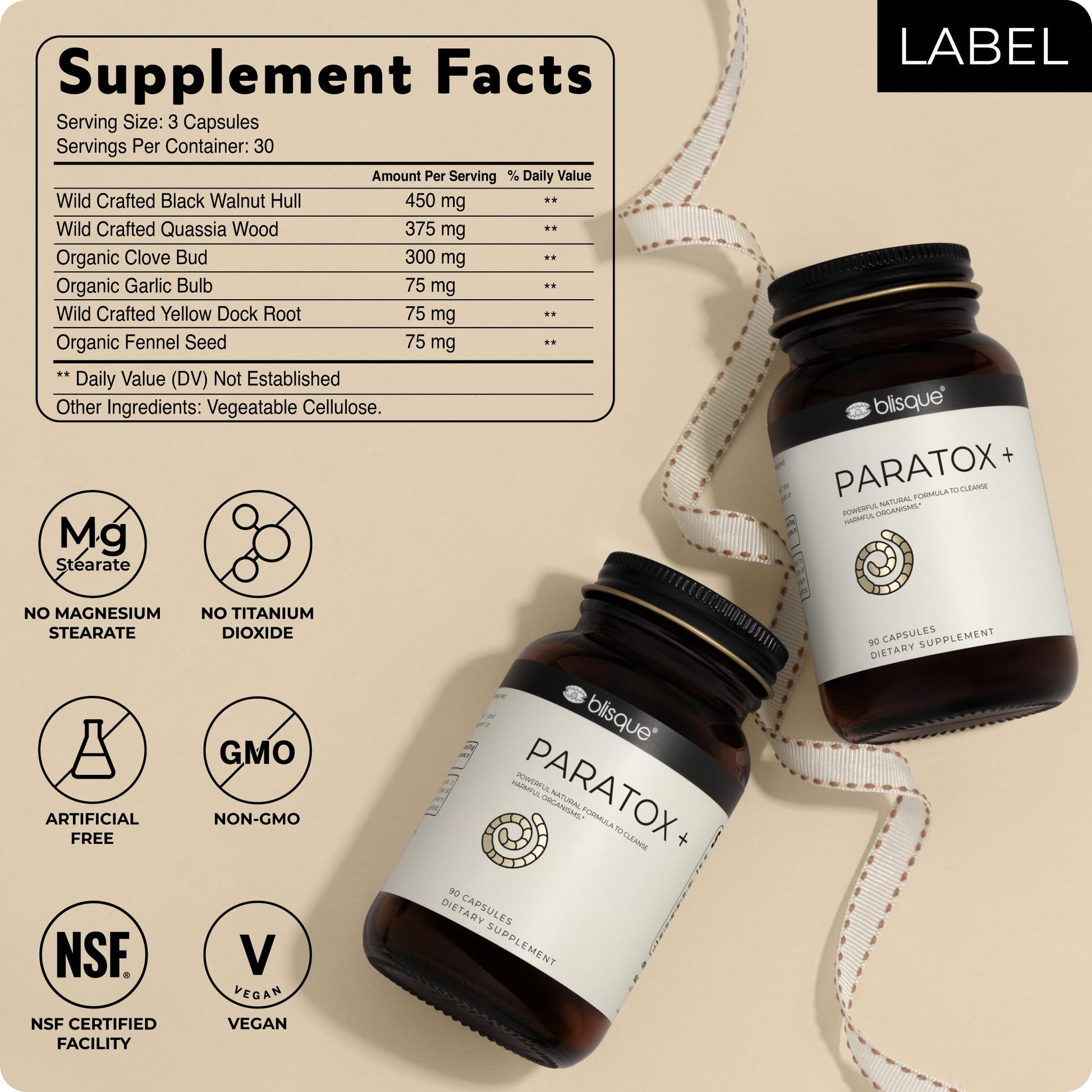 Blisque – Natural para Cleanse Support Supplement to Eliminate Harmful Organisms Blisque buy supplements canada