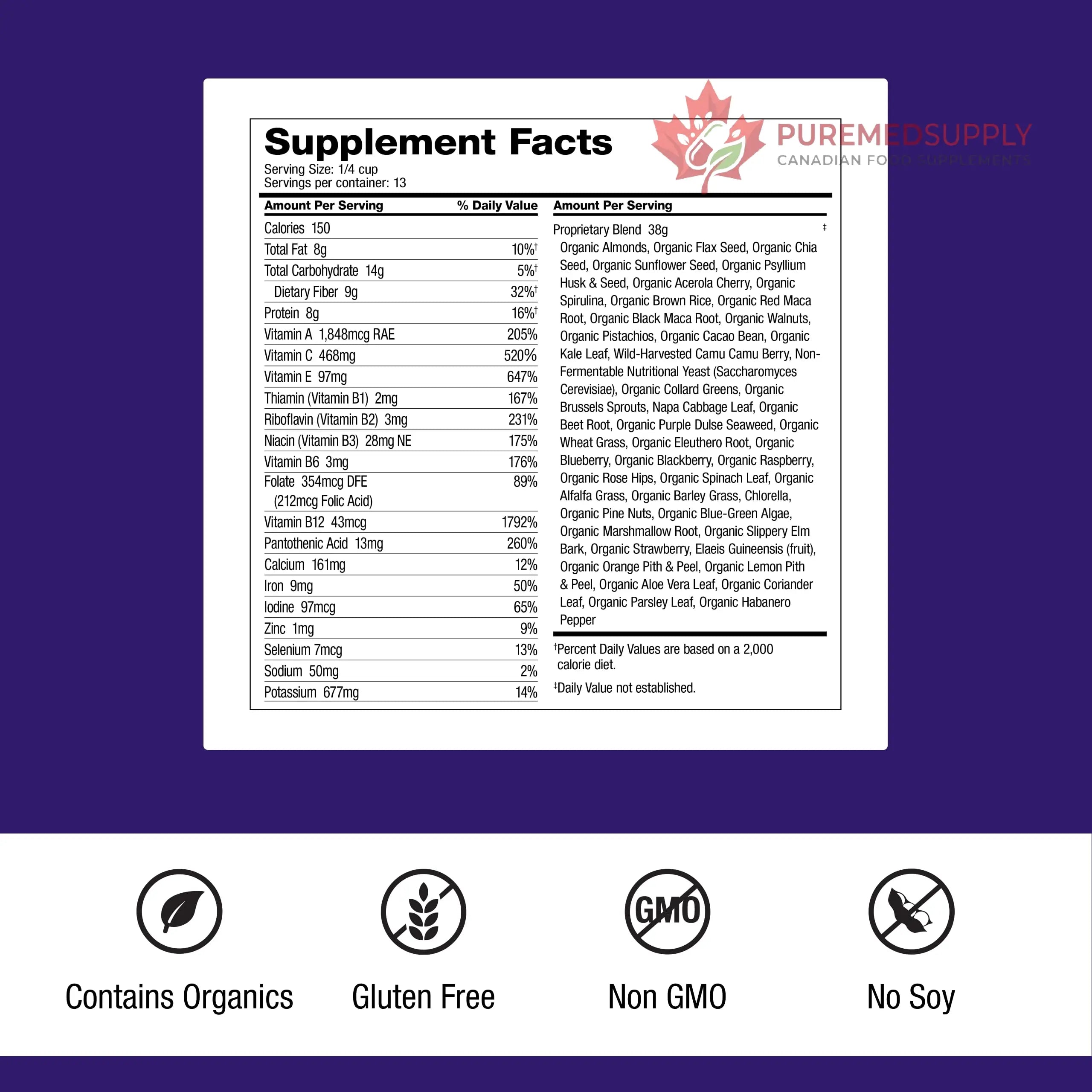 Dr. Schulze's SuperFood Ultra - Plant-Based Superfood Powder for Active Lifestyle Support - Vital Nutrients - Natural Ingredients - Gluten-Free & Dairy-Free - Vegan - 17.4 oz (13 Servings) - 2 Pack Dr. Schulze's buy supplements canada
