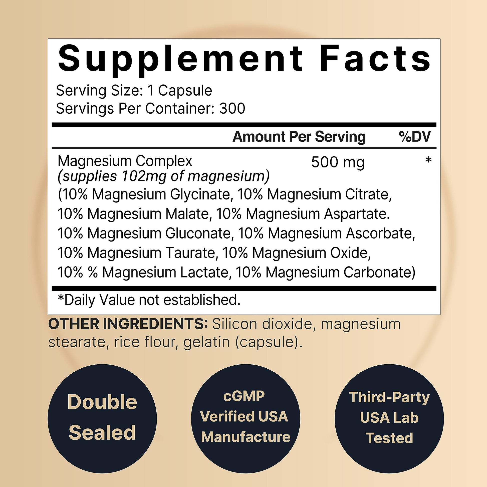 Magnesium Complex Supplement 500mg, 300 Capsules | 10 Active Forms – Glycinate NatureBell buy supplements canada
