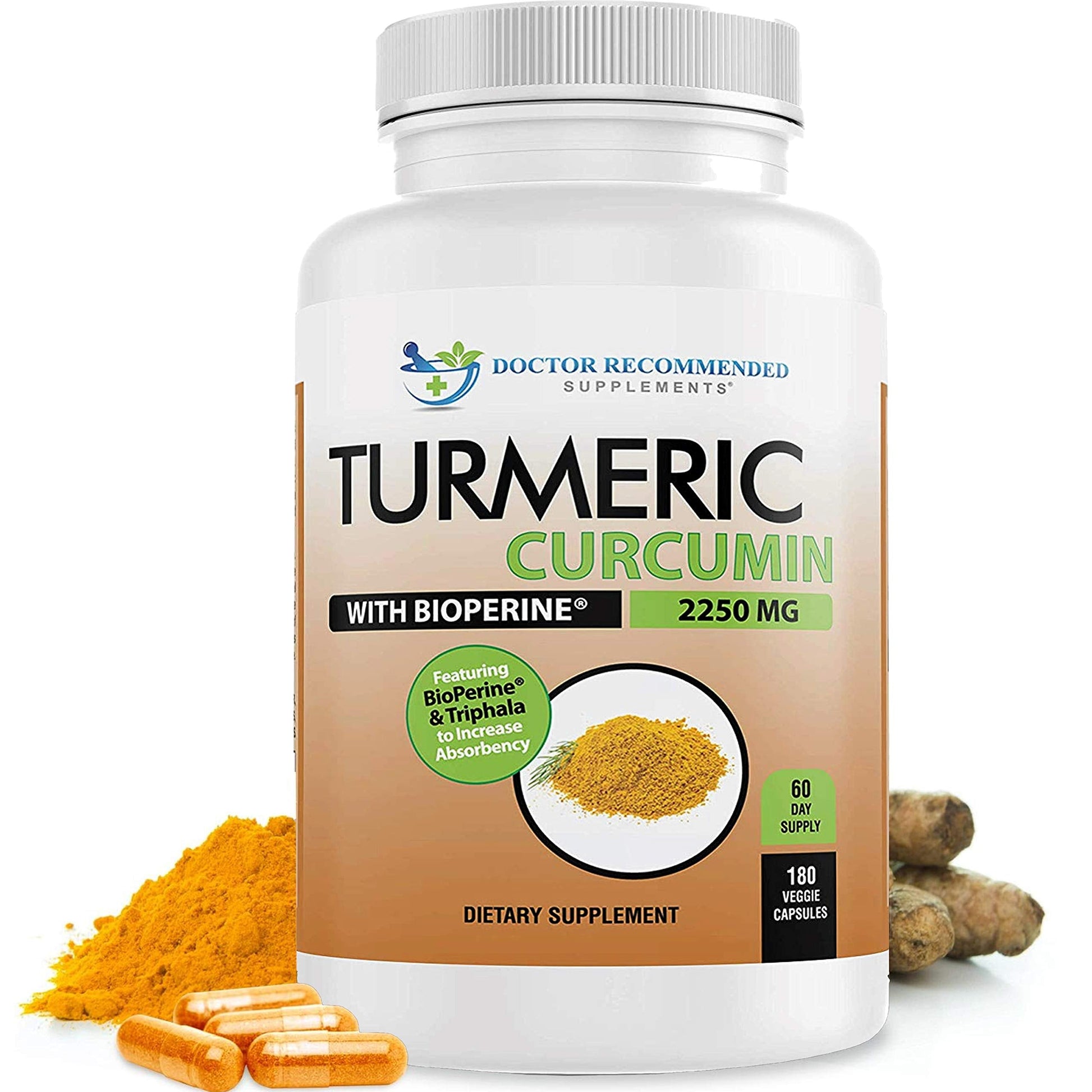 Turmeric Curcumin - 2250mg/d - Veggie Caps - 95% Curcuminoids with Black Pepper DOCTOR RECOMMENDED SUPPLEMENTS buy supplements canada