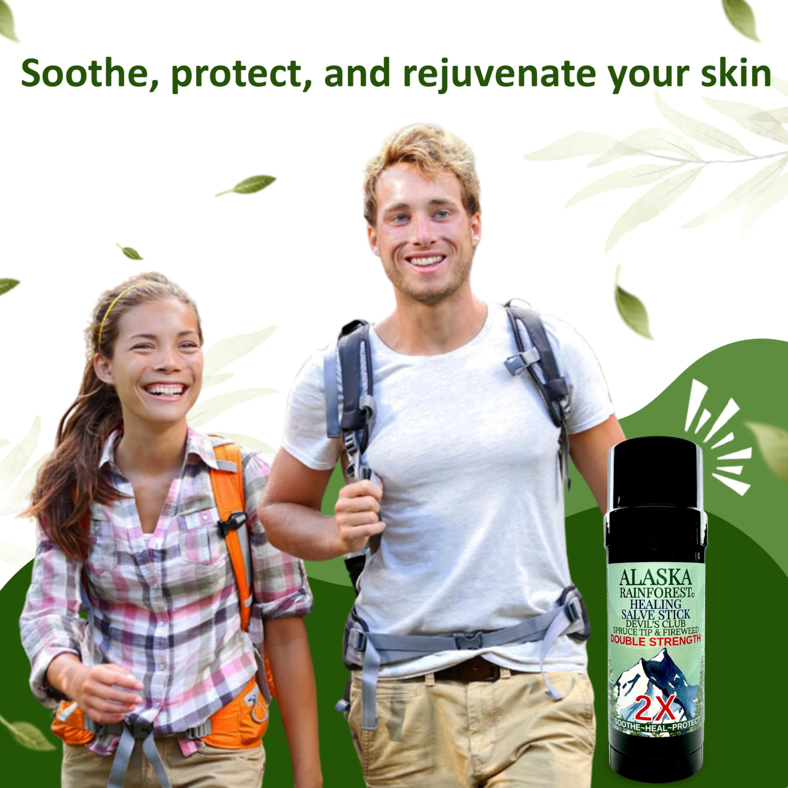 Snowy Summit Alaska Rainforest 2X Salve Stick - Salve for Dry Skin & Joint Relief - Natural Salve for Soothing Skin with Gentle Aroma - Body & Hand Salve - Muscle Rub Alaskan Devil’s Club Oil Snowy Summit buy supplements canada
