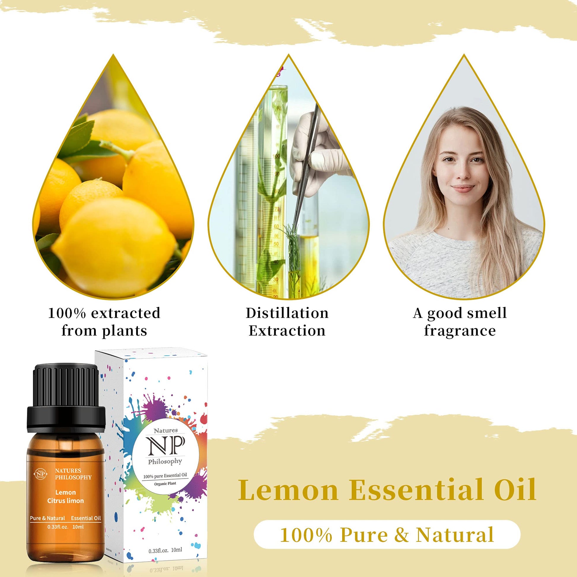 Lemon Essential Oil,100% Pure Organic Essential Oils for Aromatherapy, Diffuser, Massage, Soap Making NP NATURES PHILOSOPHY buy supplements canada