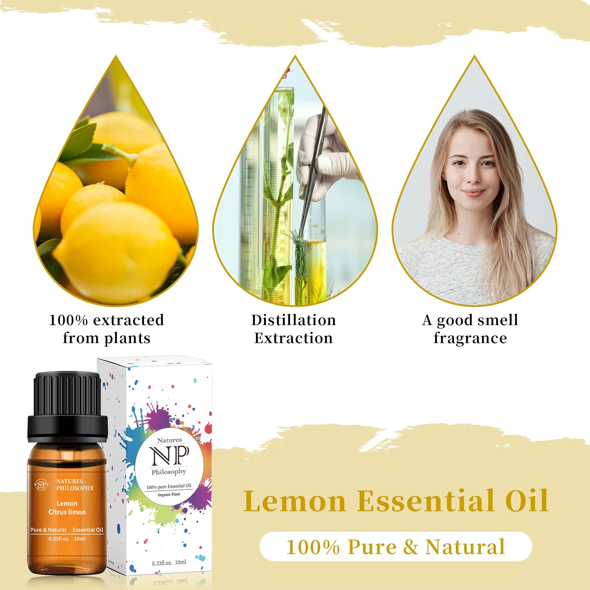 Lemon Essential Oil,100% Pure Organic Essential Oils for Aromatherapy, Diffuser, Massage, Soap Making NP NATURES PHILOSOPHY buy supplements canada