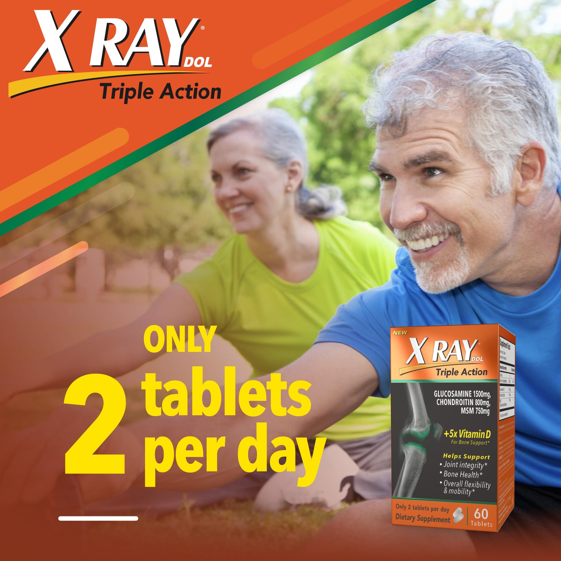 X Ray Dol Triple Action Joint Health Supplement, with 5X Vitamin D, Glucosamine 1500mg X Ray Dol buy supplements canada