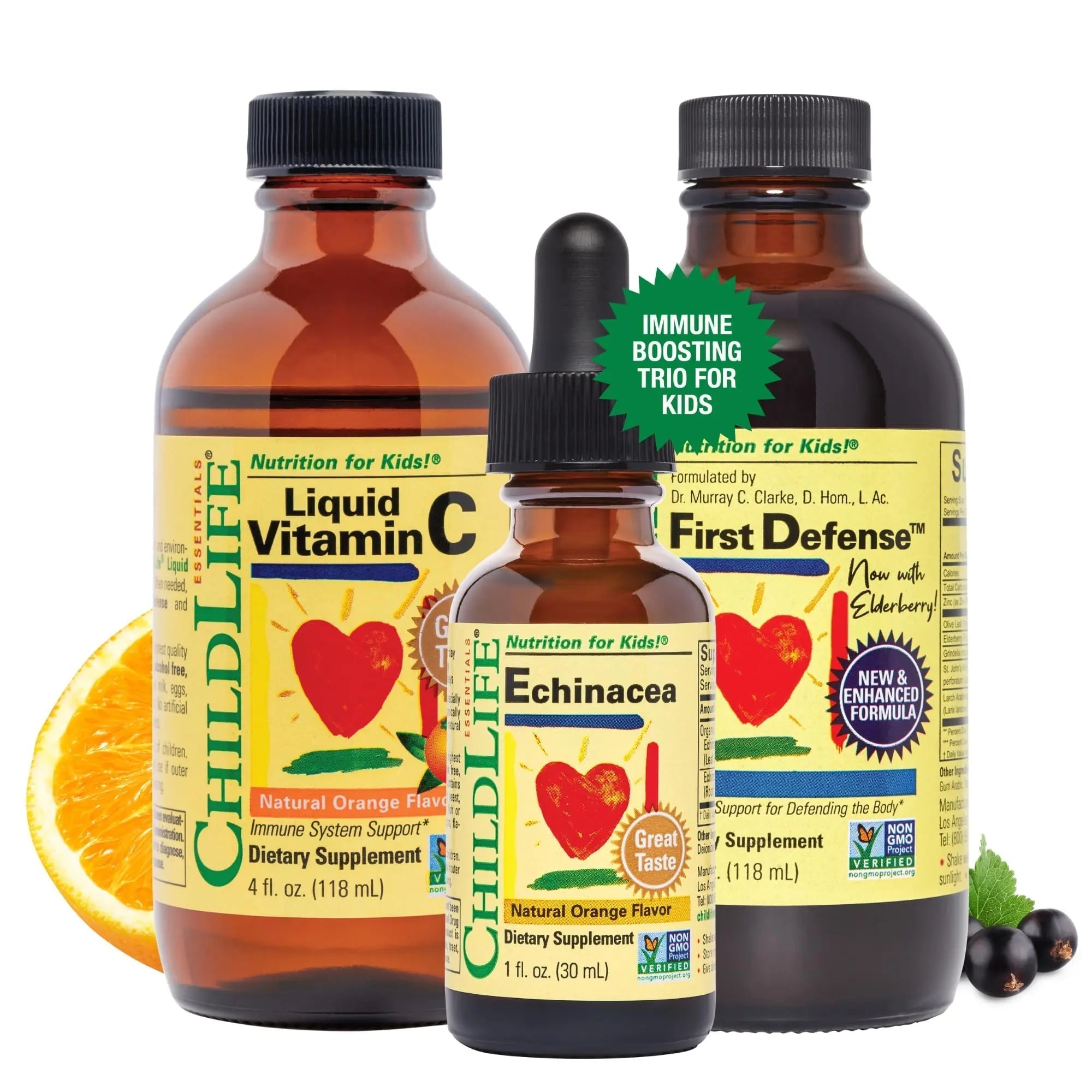 CHILDLIFE ESSENTIALS Immune Support 3-Pack - Liquid Vitamin C, First Defense, and Echinacea - Immune Boosting Supplements CHILDLIFE ESSENTIALS buy supplements canada