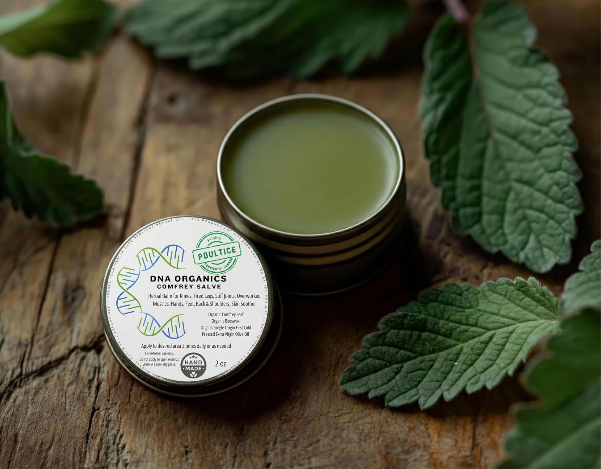 DNA Organics Comfrey Salve Ointment 2oz – Organic Herbal Salve for Bones, Muscles, Joints, Knees, Skin & Tattoo Care. Herbal Balm for Soothing Relief. Handcrafted, Slow-Infused, No Chemical Fillers Wild Castle buy supplements canada