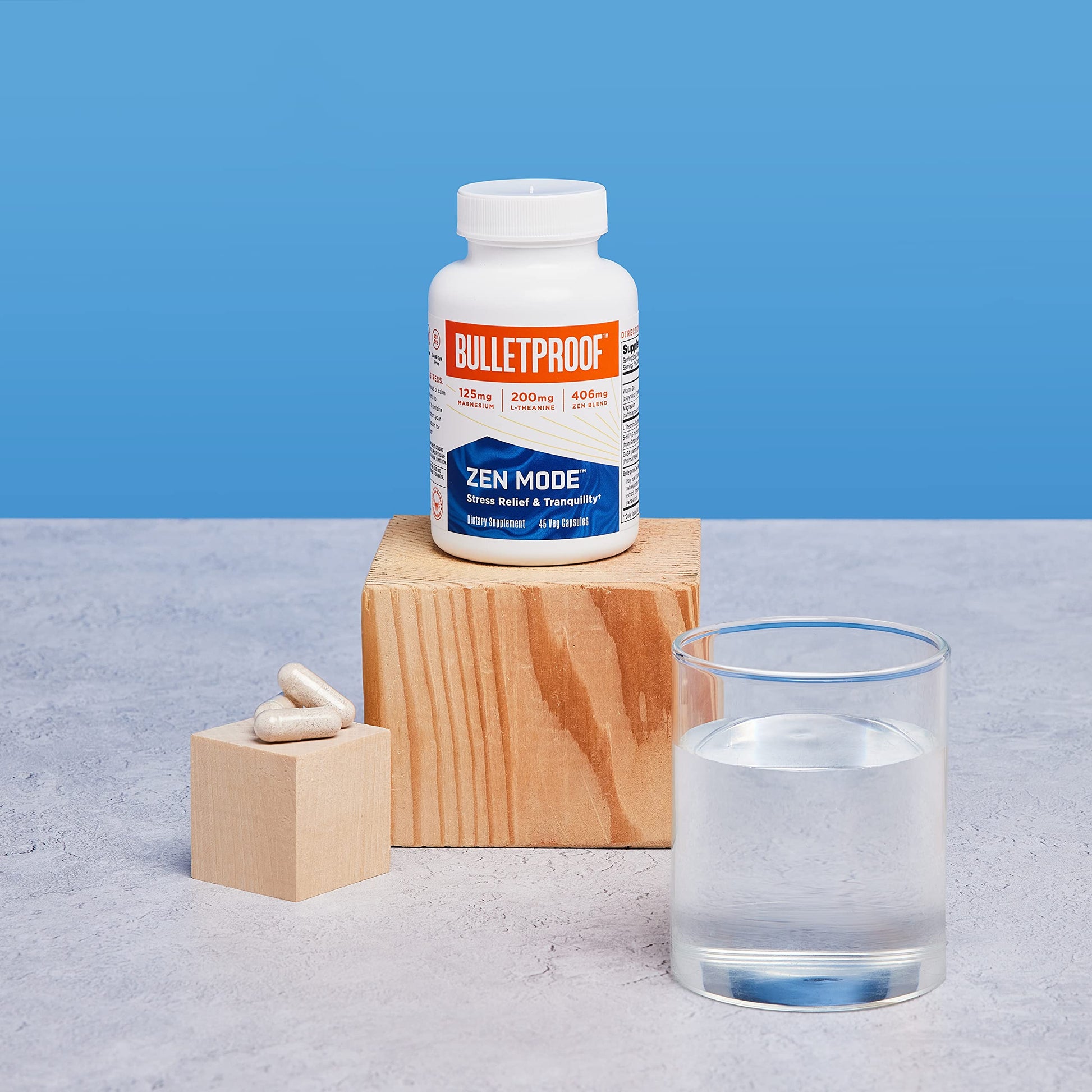 Bulletproof Zen Mode Stress Relief and Tranquility Capsules, 45 Count, Supplement for Calm and Relaxation Bulletproof buy supplements canada