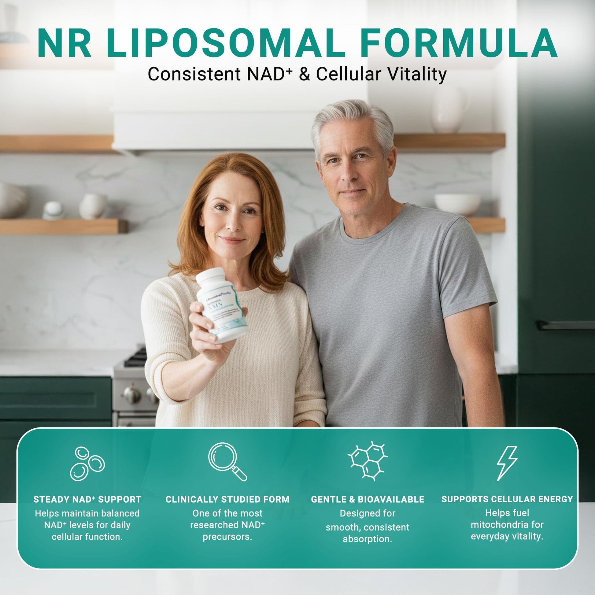 GenuinePurity Liposomal NR 300mg Nicotinamide Riboside Supplement | Advanced NAD Boost for Cellular Energy and Mitochondrial Function | Gluten Free, Vegan, USA Made, Non-GMO | 60 Capsules GenuinePurity buy supplements canada