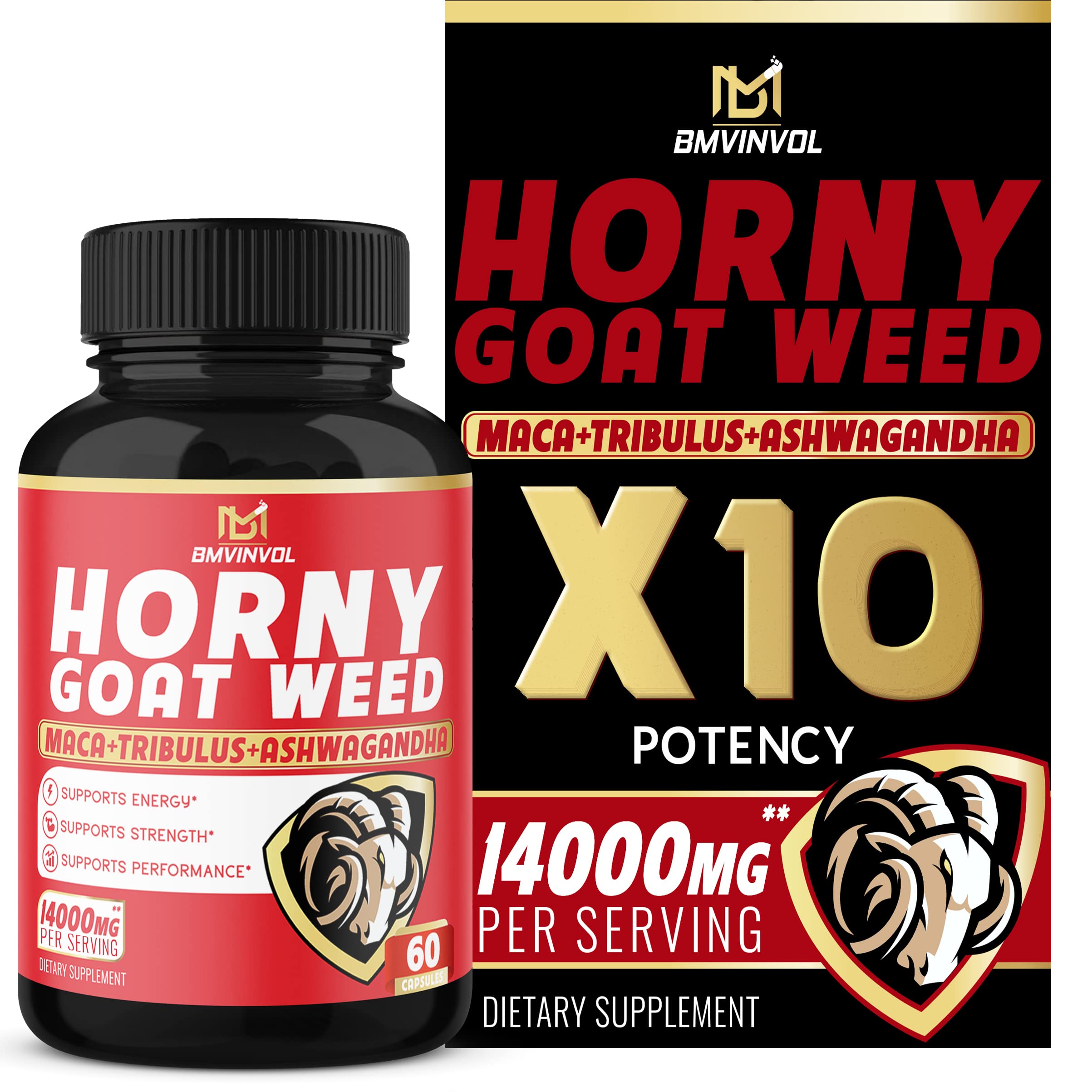 BMVINVOL Horny Goat Weed Capsules, Boost Energy,14000mg Herbal BMVINVOL buy supplements canada