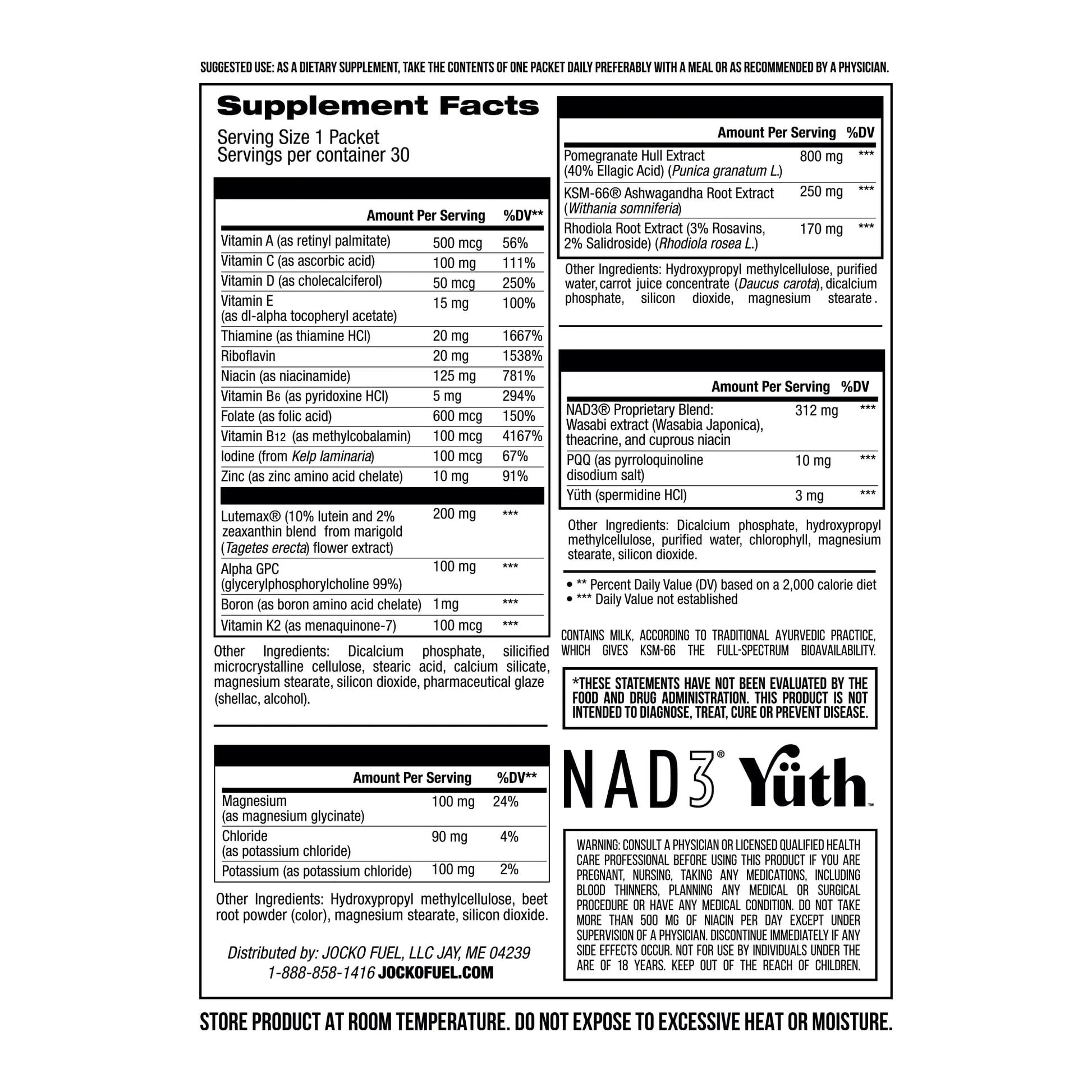 Jocko Fuel TIME WAR - Multivitamin for Men & Women. NAD Supplement for Healthy Aging, Heart, Bone, & Eye Health. Essential Vitamins and Minerals Jocko Fuel buy supplements canada