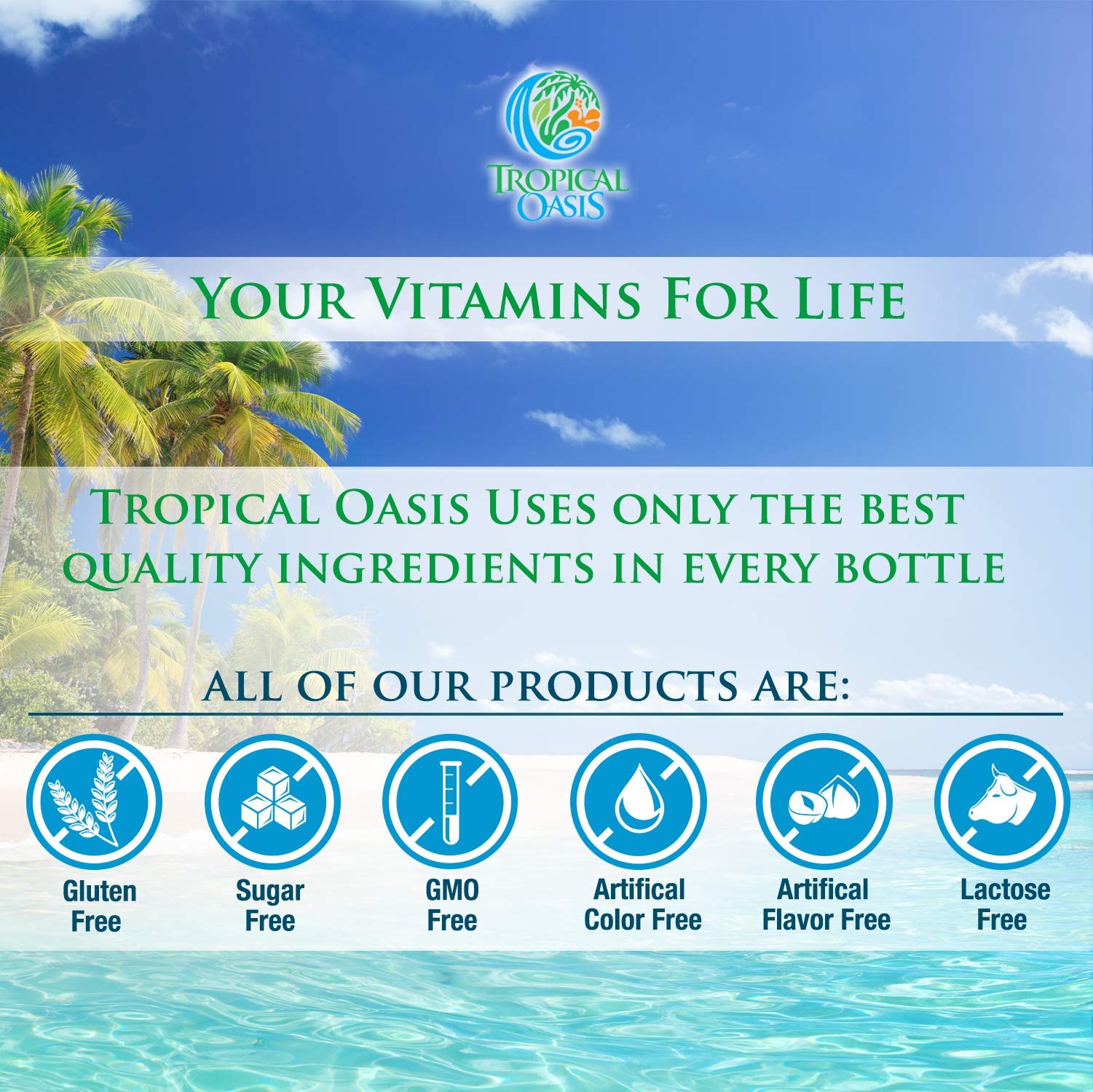 Tropical Oasis Mega Plus - Liquid Multivitamin and Mineral Supplement – Includes 85 Vitamins & Minerals, 20 Amino Acids + CoQ10, Grape Seed Extract & Organic Aloe Vera - 32oz, 32 Servings, 33460 Tropical Oasis buy supplements canada