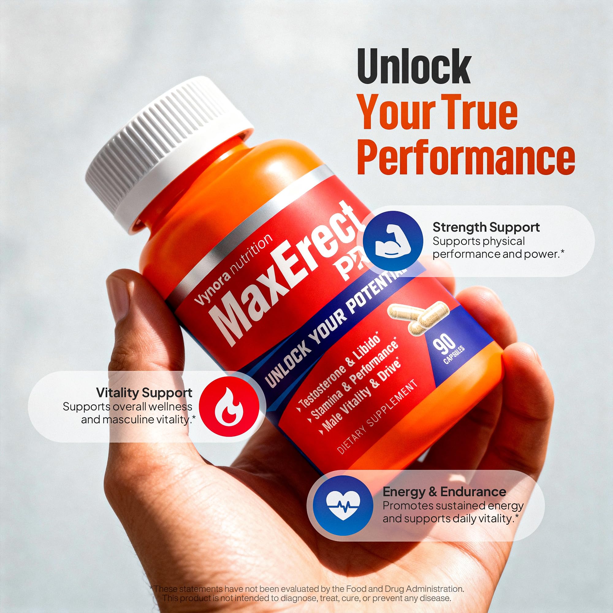 Max Erect PRO Male Enhancing Supplement Pills - Helps Promote Fast Acting Blood Flow for Men - Support Libido, Drive, Size, Performance, Growth, Testosterone, Energy, Stamina, Confidence - 30 Servings Vynora Nutrition buy supplements canada