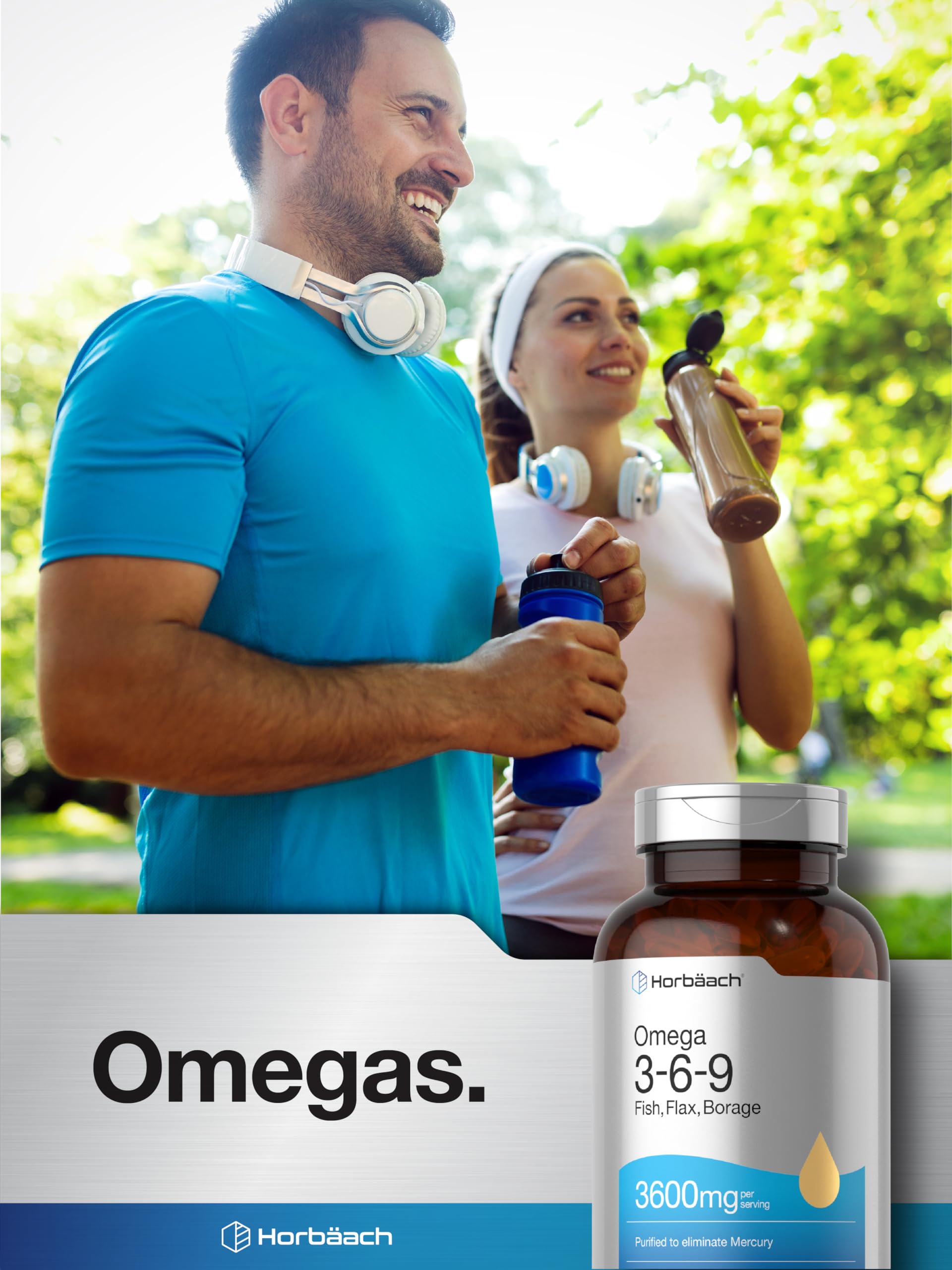 Triple Omega 3-6-9 240 Softgels | from Fish, Flaxseed, Borage Oils | Non-GMO & Gluten Horbäach buy supplements canada