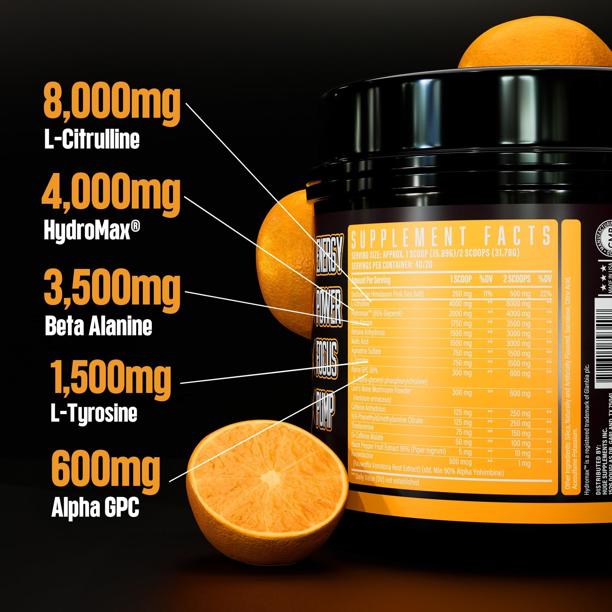 Huge Supplements Wrecked Pre-Workout, 30G+ Ingredients Per Serving to Boost Energy Huge Supplements buy supplements canada