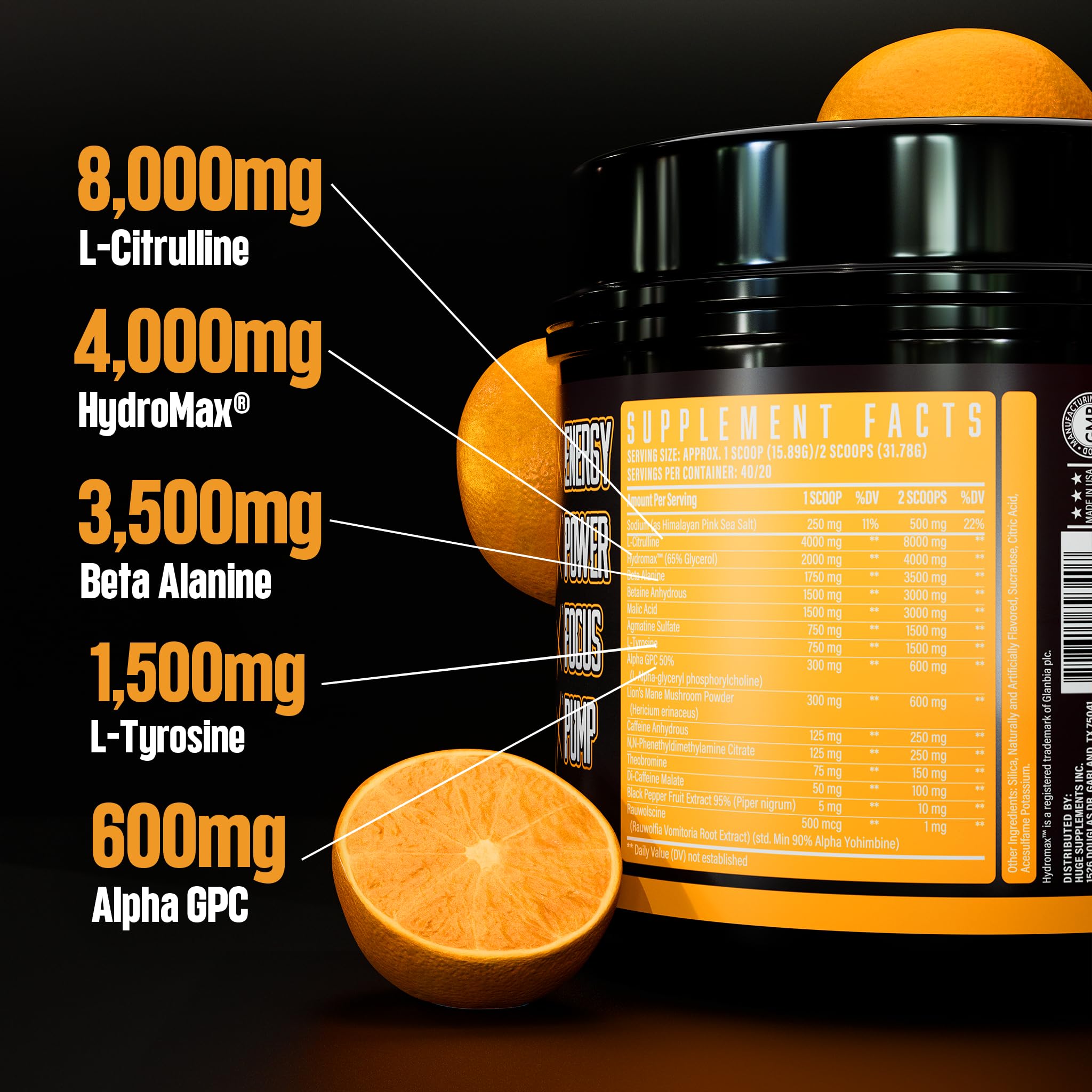 Huge Supplements Wrecked Pre-Workout, 30G+ Ingredients Per Serving to Boost Energy Huge Supplements buy supplements canada