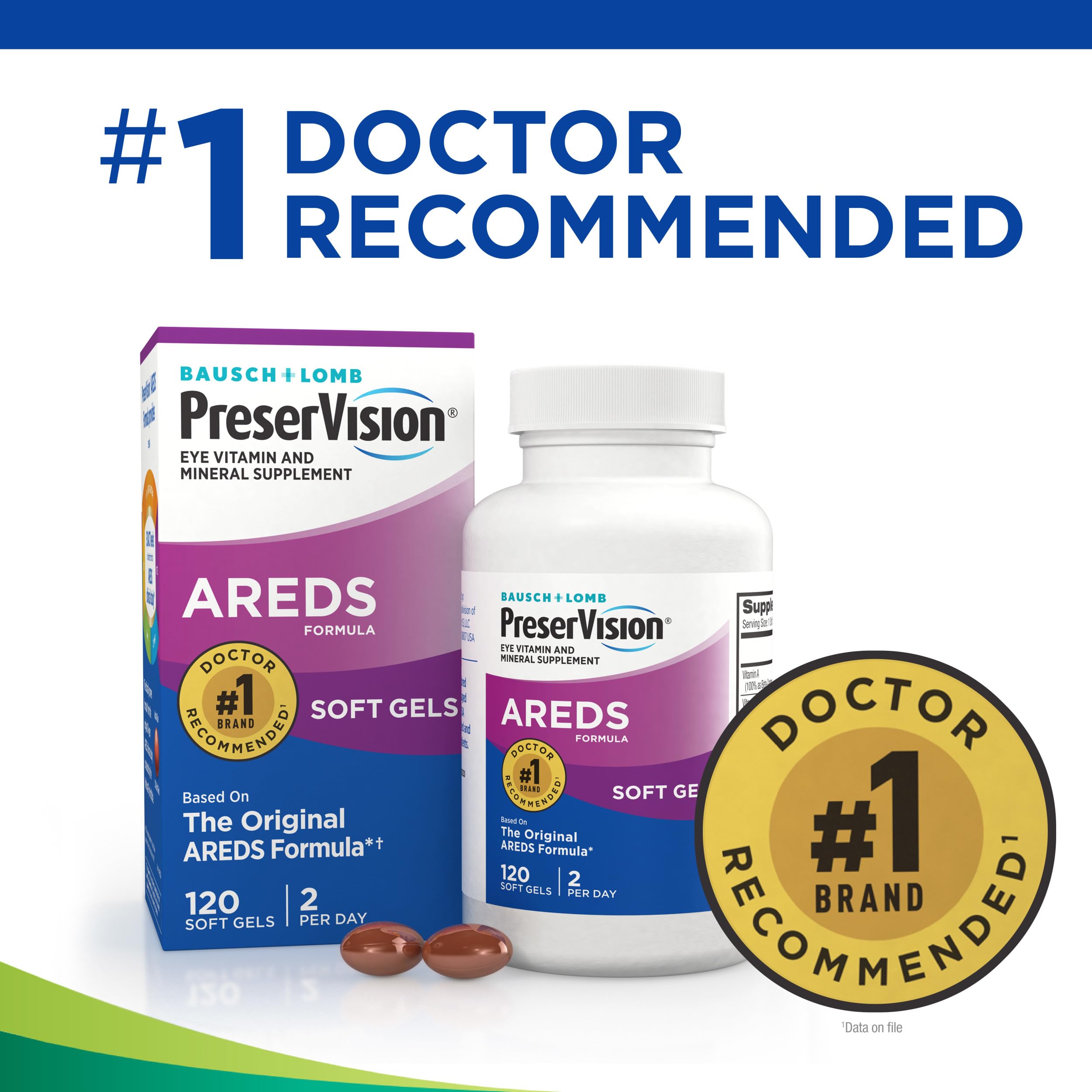PreserVision AREDS Eye Vitamins, #1 Eye Doctor Recommended Brand, Multivitamin with Copper, Vitamin A, C & E, Zinc Supplements, 120 Softgels PreserVision buy supplements canada