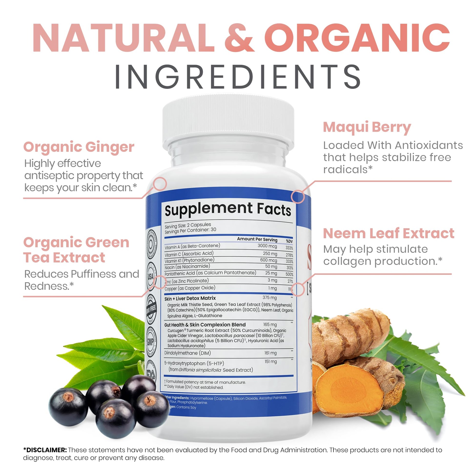 Zen Nutrients SkinVite Natural Skin Supplement for Women, Men & Teens - Hormonal Breakouts & Clear Skin Support Supplement - Detoxifying Vitamin for Acne and Digestion Support Zen Nutrients buy supplements canada