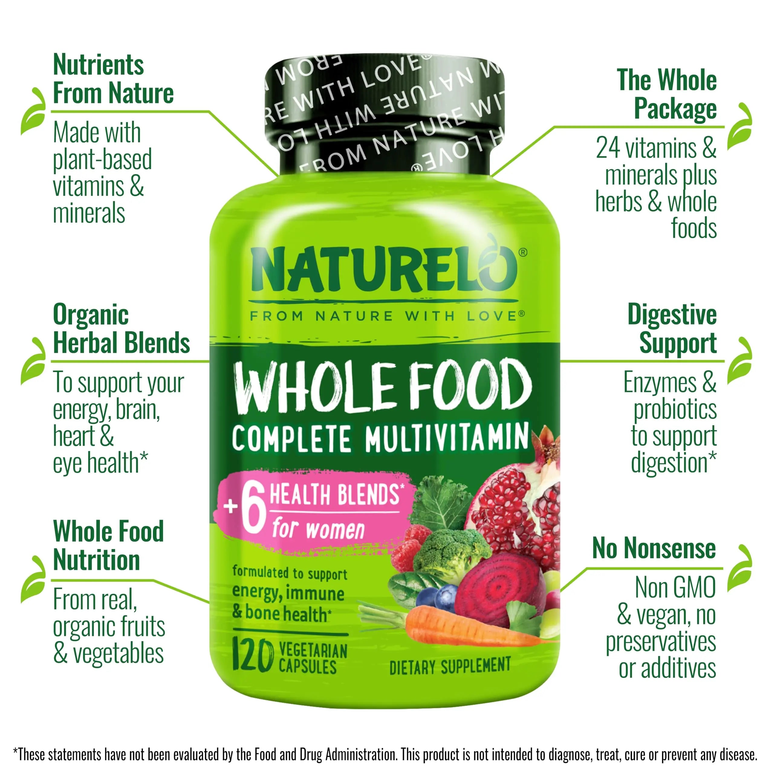 NATURELO Whole Food Multivitamin for Women - 120 Capsules and Whole Food Multivitamin for Men - 120 Capsules Bundle NATURELO buy supplements canada