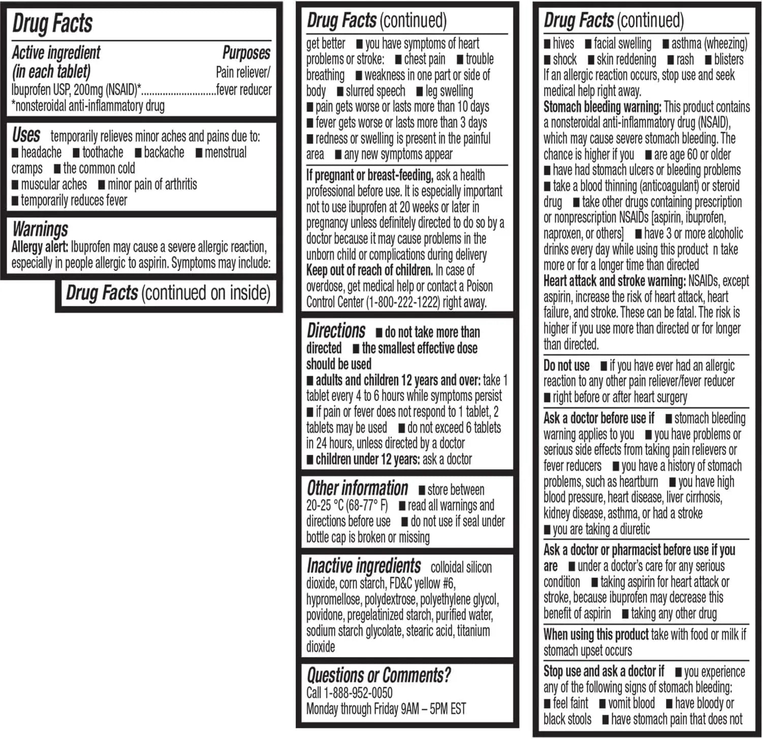 HealthA2Z® Ibuprofen 200mg | 500 Counts | Pain Relief | Body Aches | Headache | Arthritis | Cramps | Back Pain | Fever Reducer… (500 Count) HealthA2Z buy supplements canada
