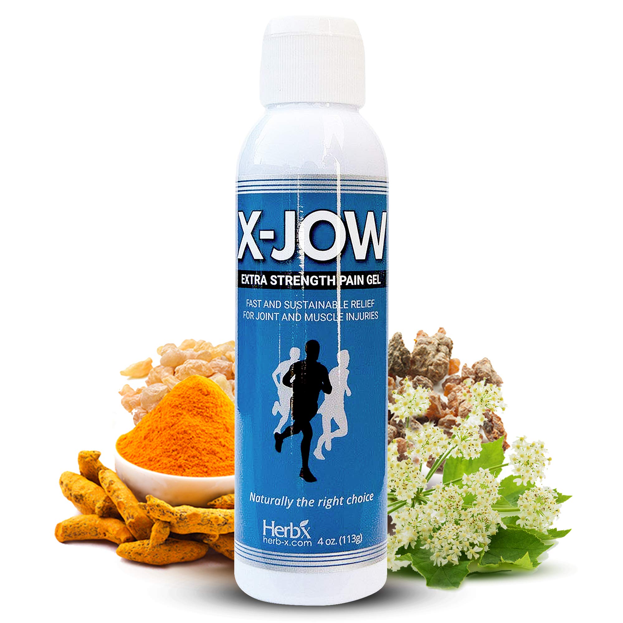 HerbX X-Jow Extra Strength Pain Relief Gel 4 oz - Herbal Massage Gel for Massage Therapy and Sports - Pain Terminator Cream for Muscles, Shoulders, and Joints Inflammation, Soreness and Discomfort x-jow buy supplements canada