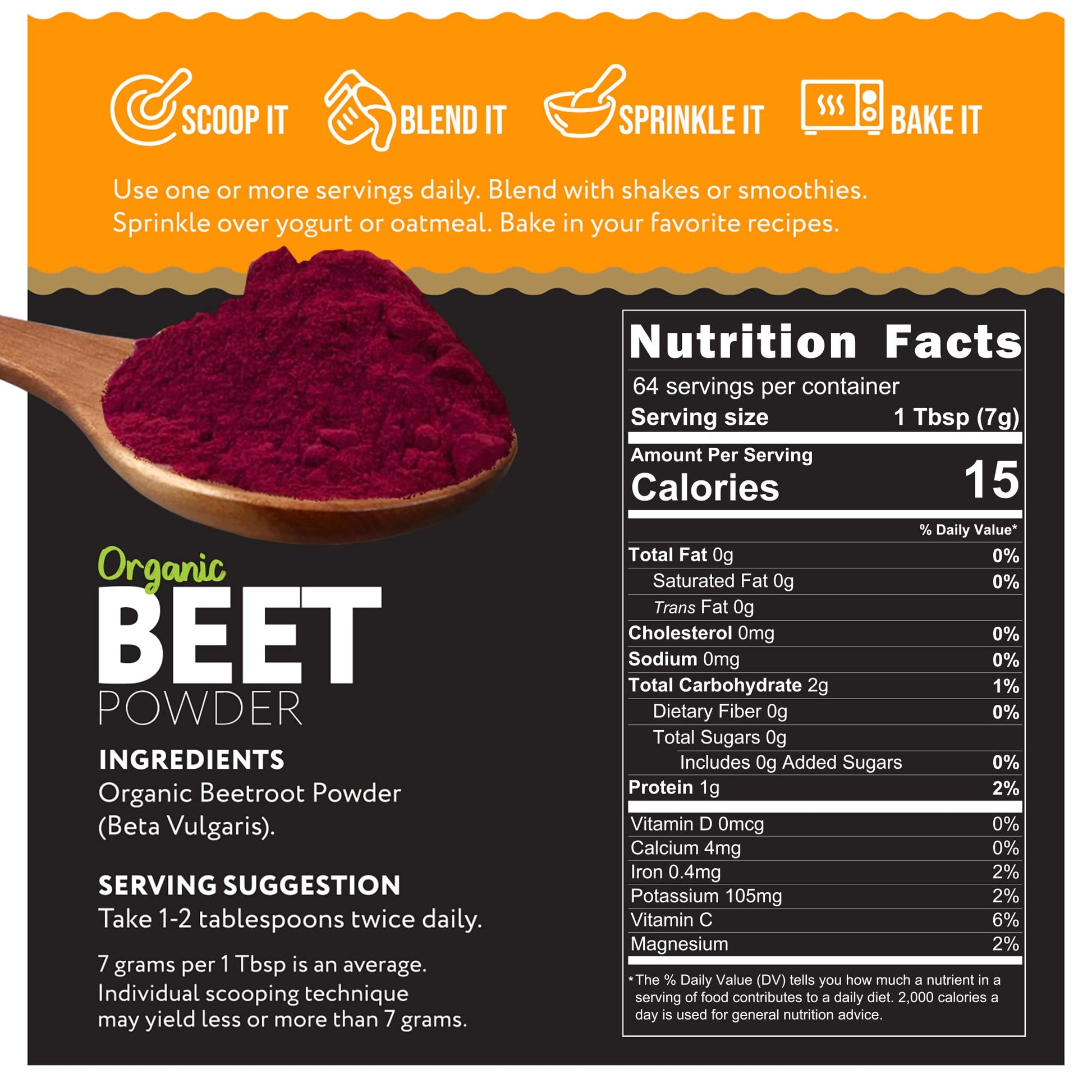 Ganic Food Organic Beetroot Powder, 16 Ounces Ganic Food buy supplements canada