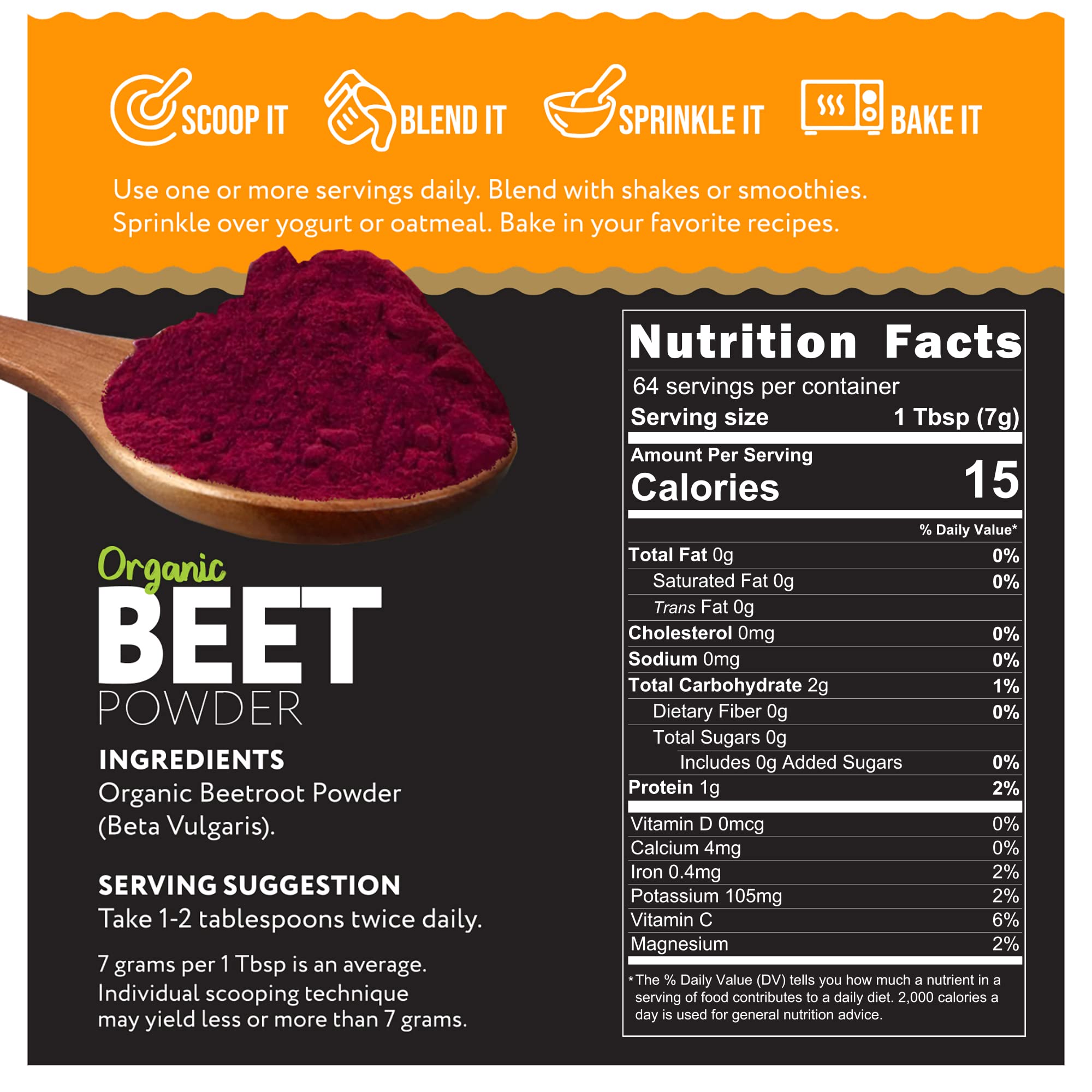 Ganic Food Organic Beetroot Powder, 16 Ounces Ganic Food buy supplements canada