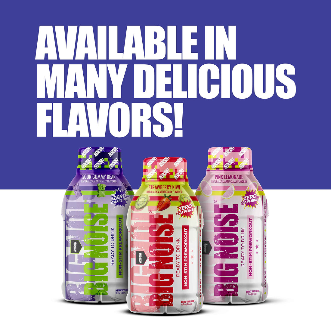 REDCON1 Big Noise RTD Pre Workout Drink, Rainbow Candy - Caffeine-Free Ready-to-Drink REDCON1 buy supplements canada