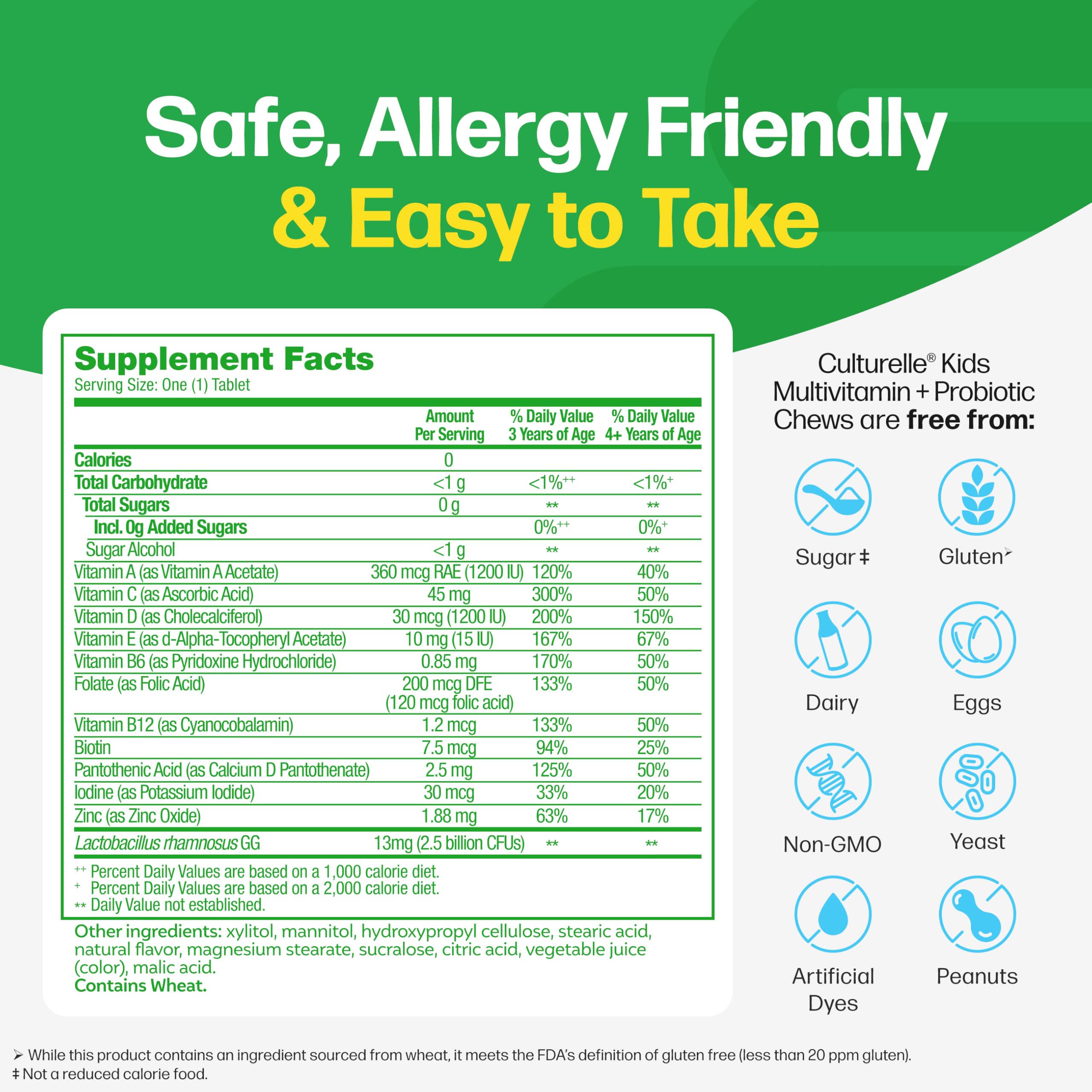 Culturelle Kids Complete Chewable Multivitamin + Probiotic For Kids, Ages 3+, 50 Count, Digestive Health, Oral Health & Immune Support Culturelle buy supplements canada