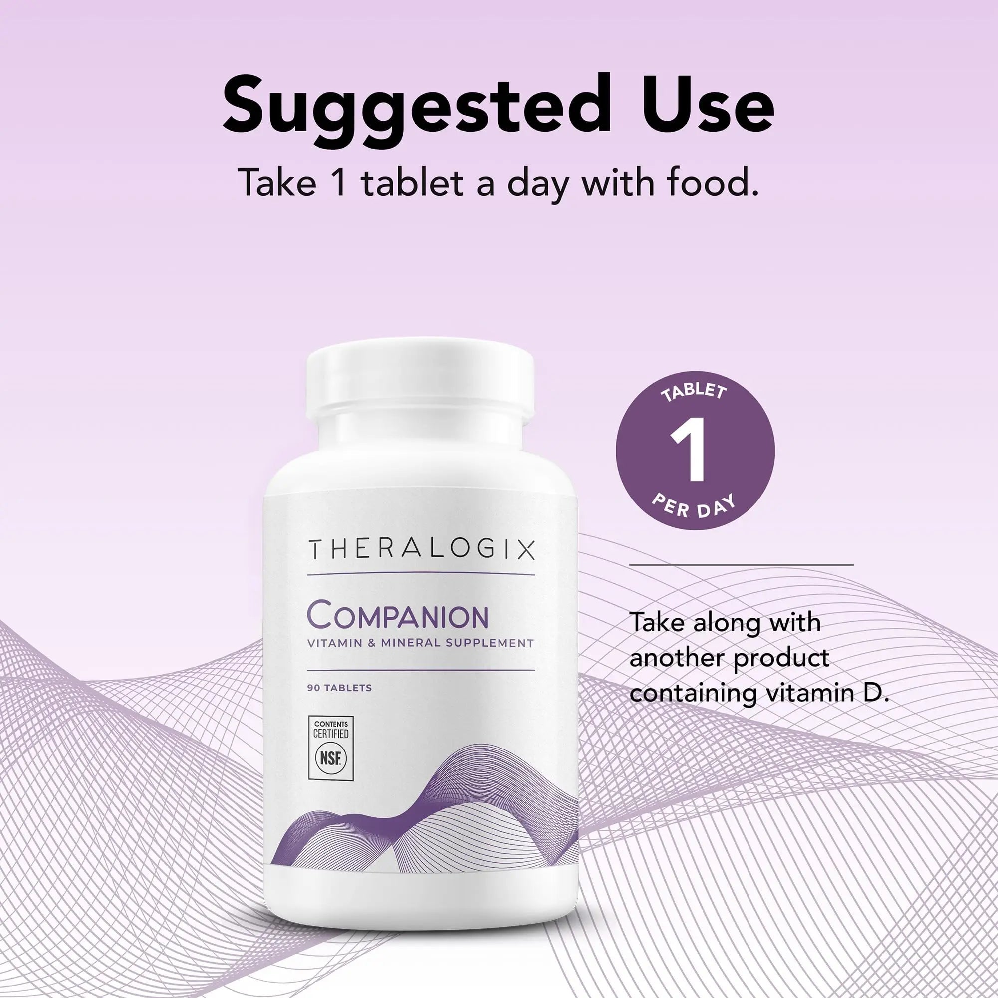 Theralogix Companion Multivitamin & Mineral Supplement - 90-Day Supply - Supplement for Women & Men Without Iron, Vitamin D Theralogix buy supplements canada