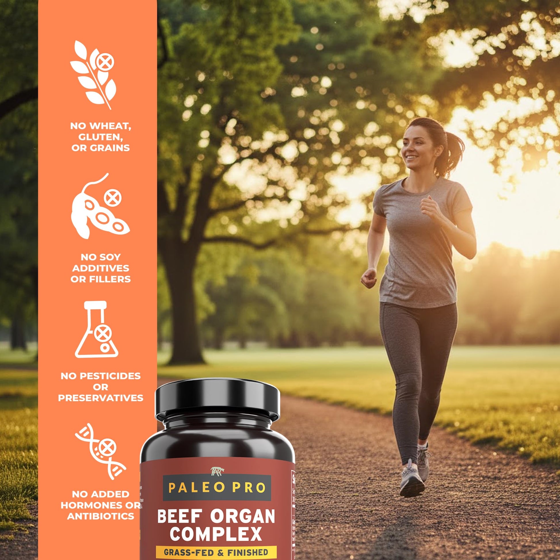 Paleo Pro O.G. Blend Premium Beef Organs Capsules, Kidney, Heart, Liver, Spleen and Pancreas from Grass Fed & Pastured Cows, Dietary Supplement, No GMO, 180 Capsules (Beef Organ Complex) Paleo Pro buy supplements canada