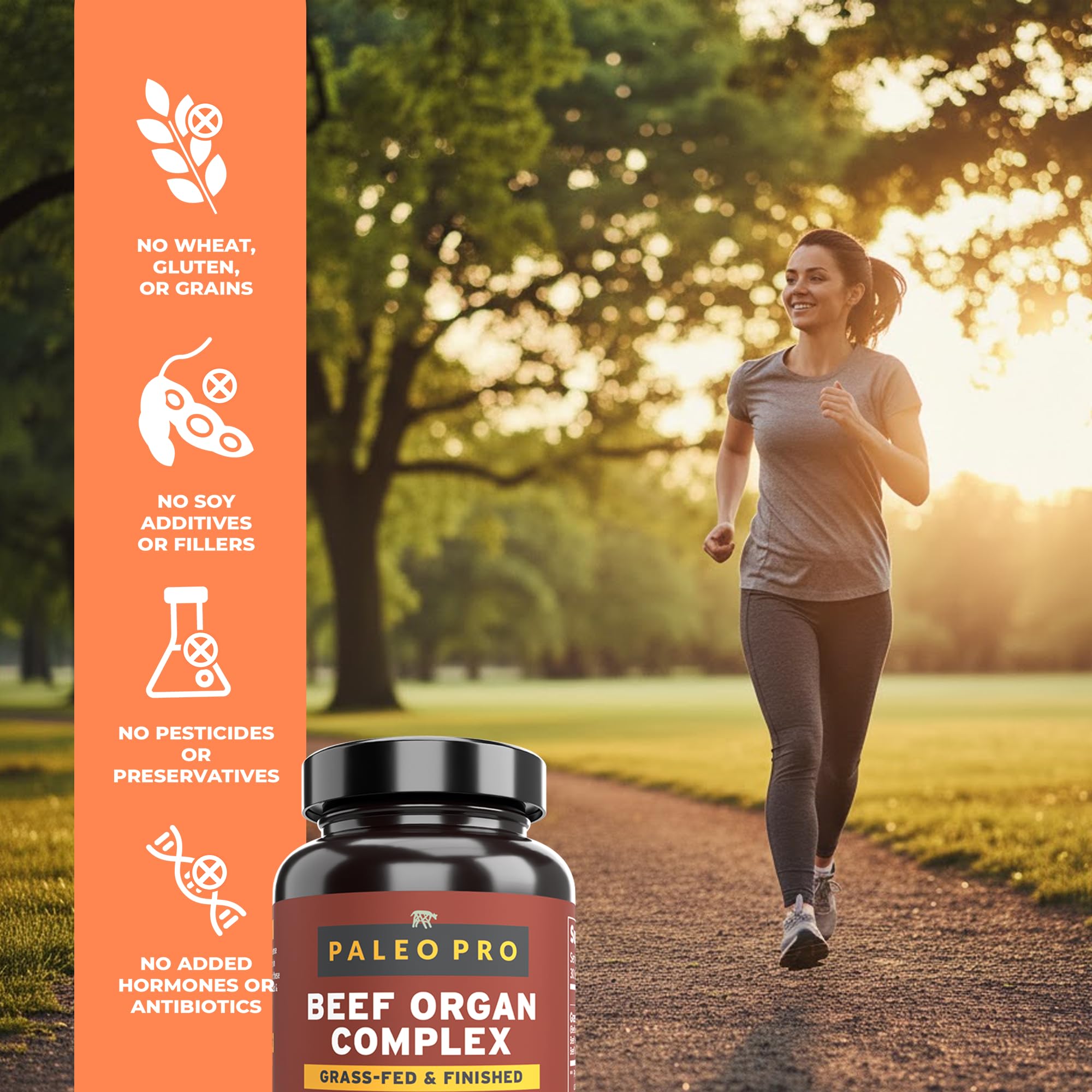 Paleo Pro O.G. Blend Premium Beef Organs Capsules, Kidney, Heart, Liver, Spleen and Pancreas from Grass Fed & Pastured Cows, Dietary Supplement, No GMO, 180 Capsules (Beef Organ Complex) Paleo Pro buy supplements canada