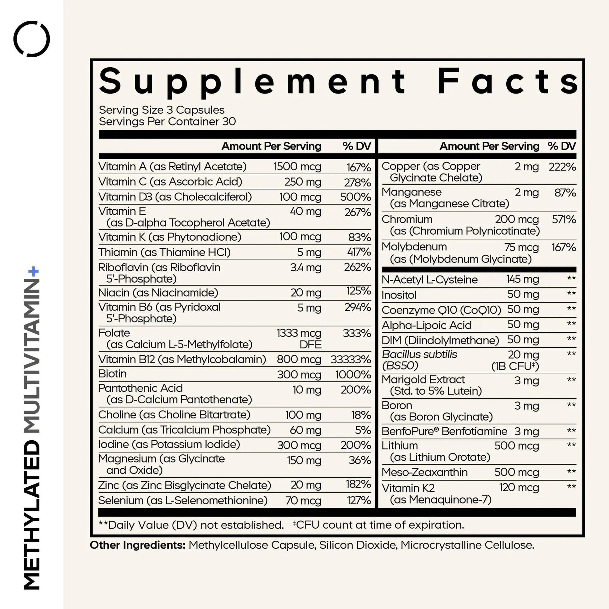 Codeage Methylated Multivitamin Supplement - B-Vitamin, Vitamins A, C, D, E, K2, B12 Methylcobalamin - L-Methylfolate - Magnesium, CoQ10, DIM, Probiotics Codeage buy supplements canada