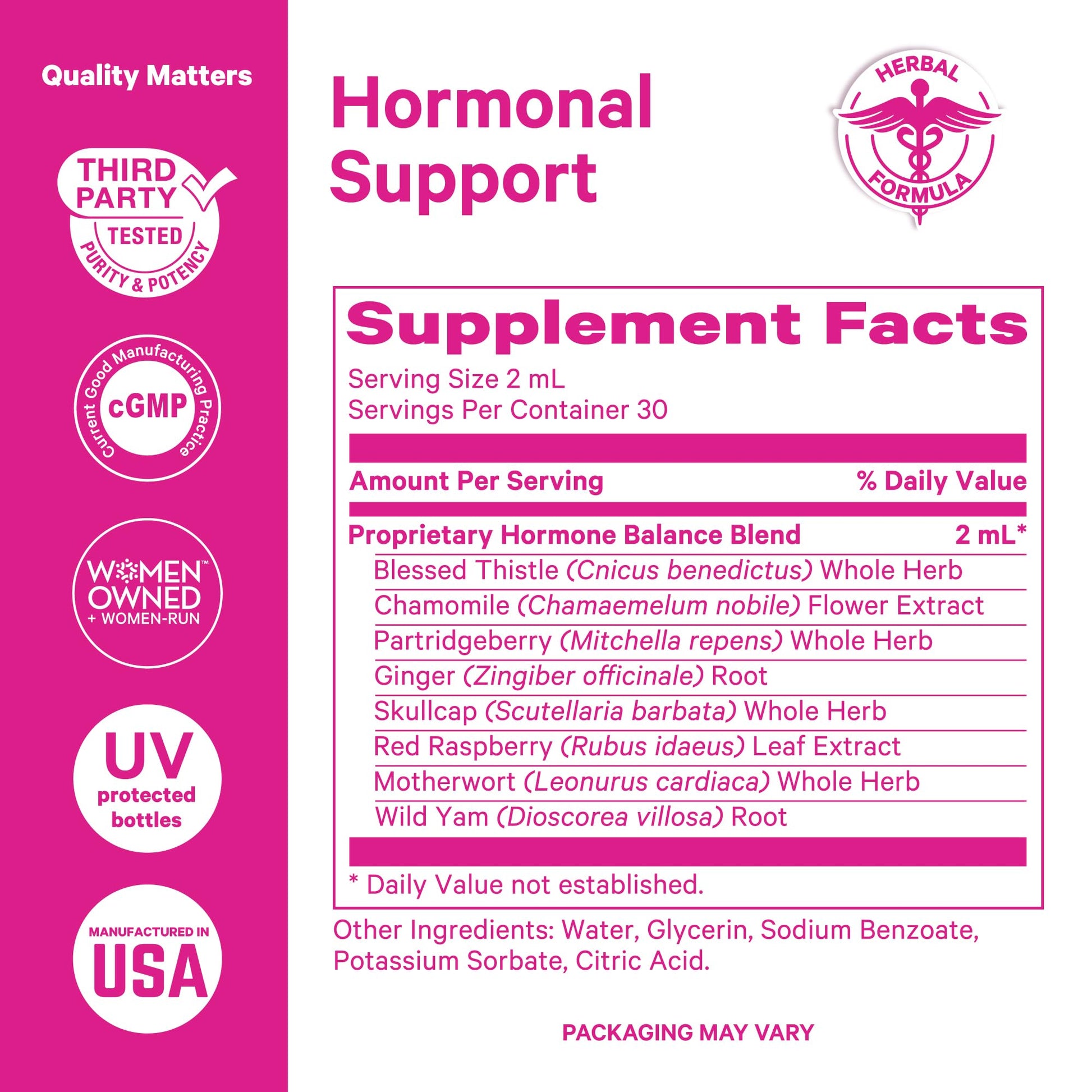 Pink Stork Hormone Balance Drops for Women - Supports Hormonal Health, PMS, Perimenopause & Mood, with Red Raspberry Leaf & Wild Yam - Liquid Supplement - Vegan, 2oz, 30 Servings Pink Stork buy supplements canada