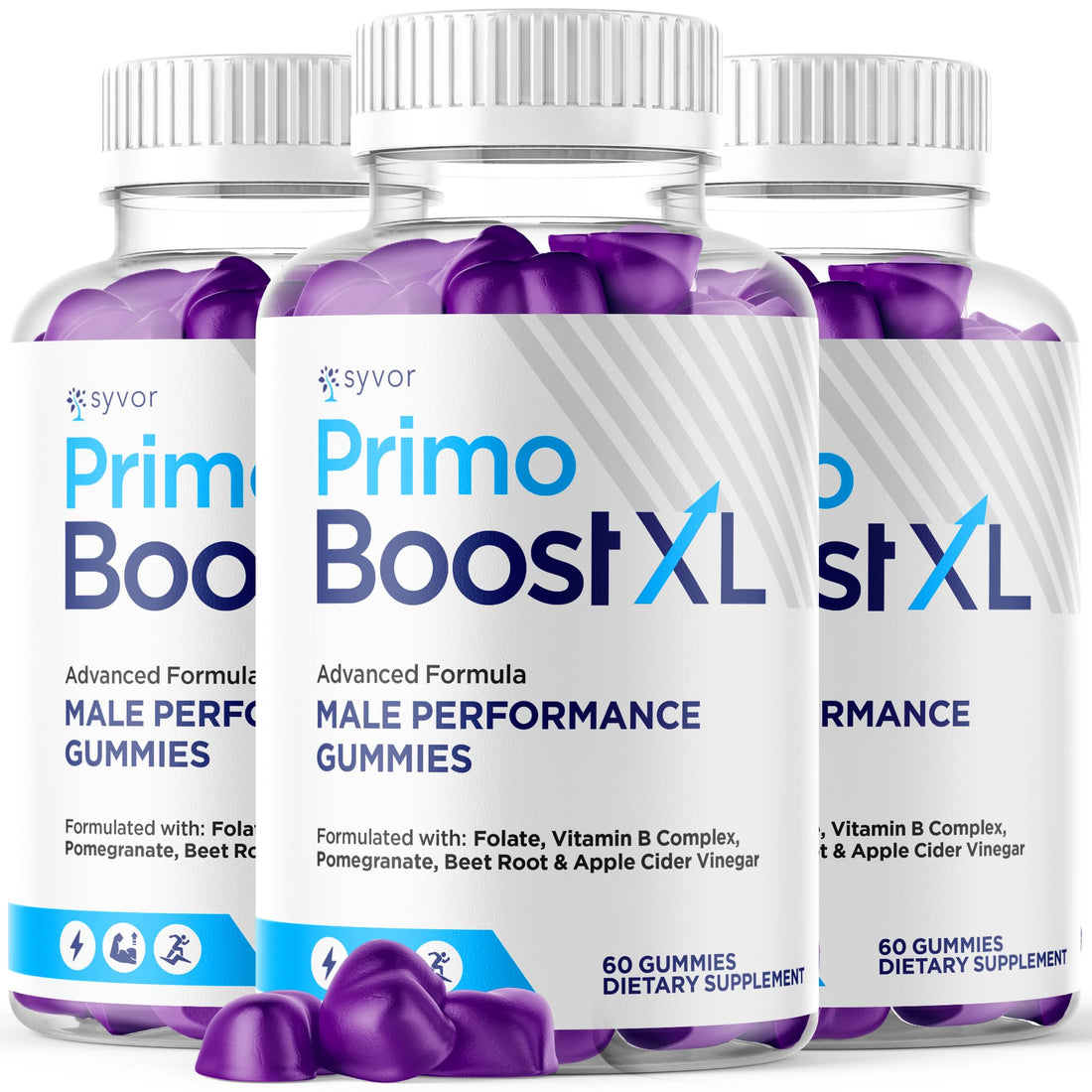 (3 Pack) Primo Boost XL Gummies, Official Primo Boost XL Gummys with All Natural Ingredients, Advanced PrimoBoost Health & Wellness Formula with Max Strength Active Lifestyle Vitamins (180 Gummies) Syvor buy supplements canada