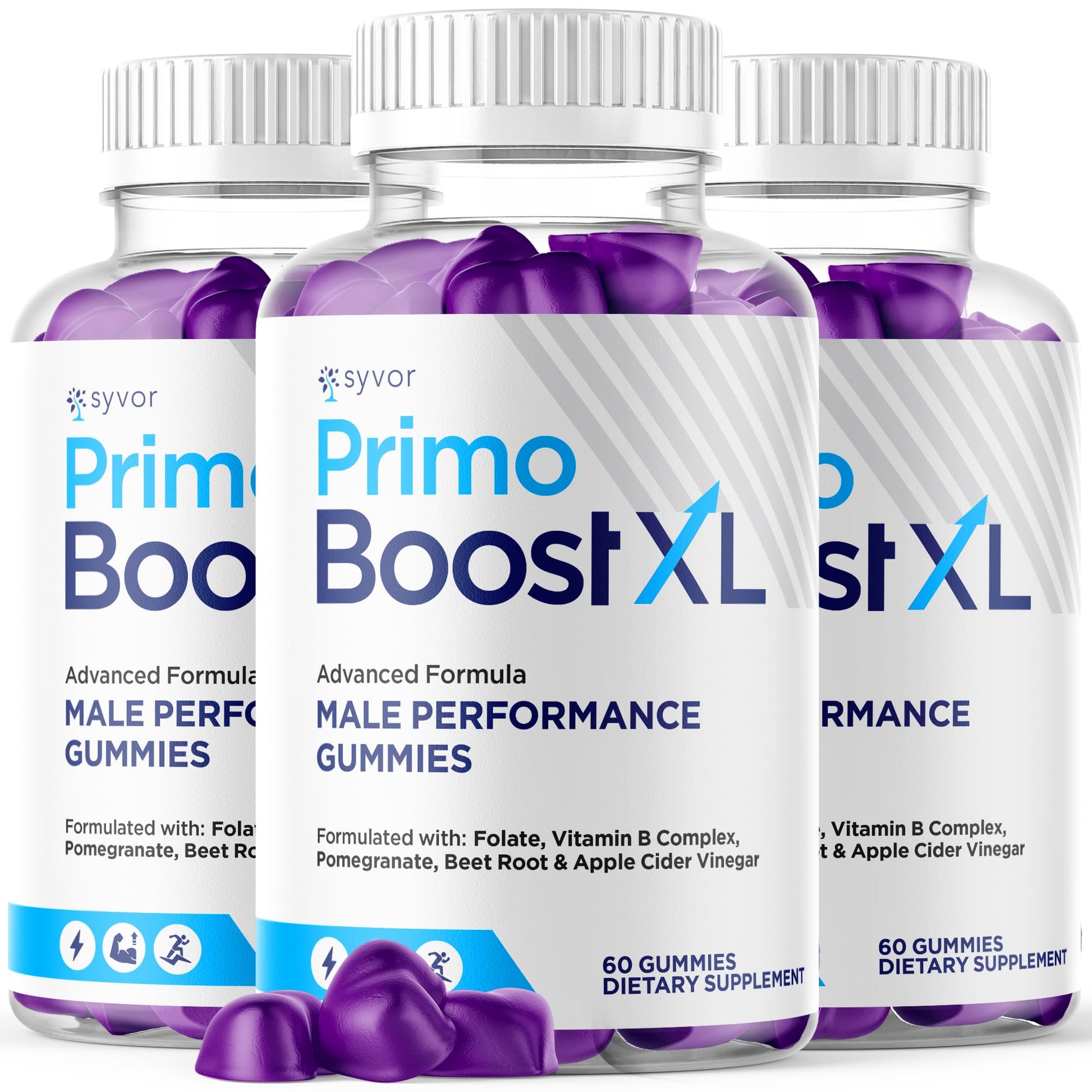 (3 Pack) Primo Boost XL Gummies, Official Primo Boost XL Gummys with All Natural Ingredients, Advanced PrimoBoost Health & Wellness Formula with Max Strength Active Lifestyle Vitamins (180 Gummies) Syvor buy supplements canada