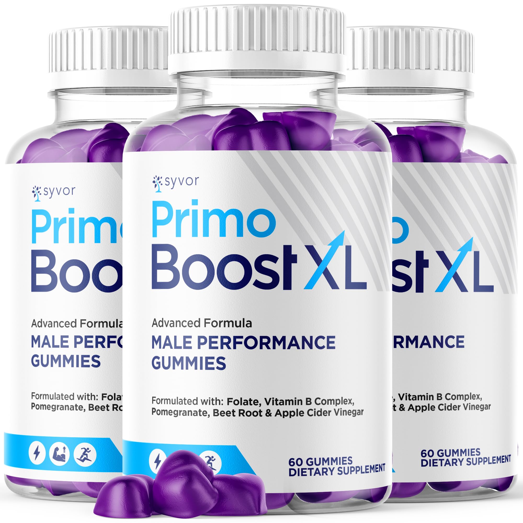 (3 Pack) Primo Boost XL Gummies, Official Primo Boost XL Gummys with All Natural Ingredients, Advanced PrimoBoost Health & Wellness Formula with Max Strength Active Lifestyle Vitamins (180 Gummies) Syvor buy supplements canada