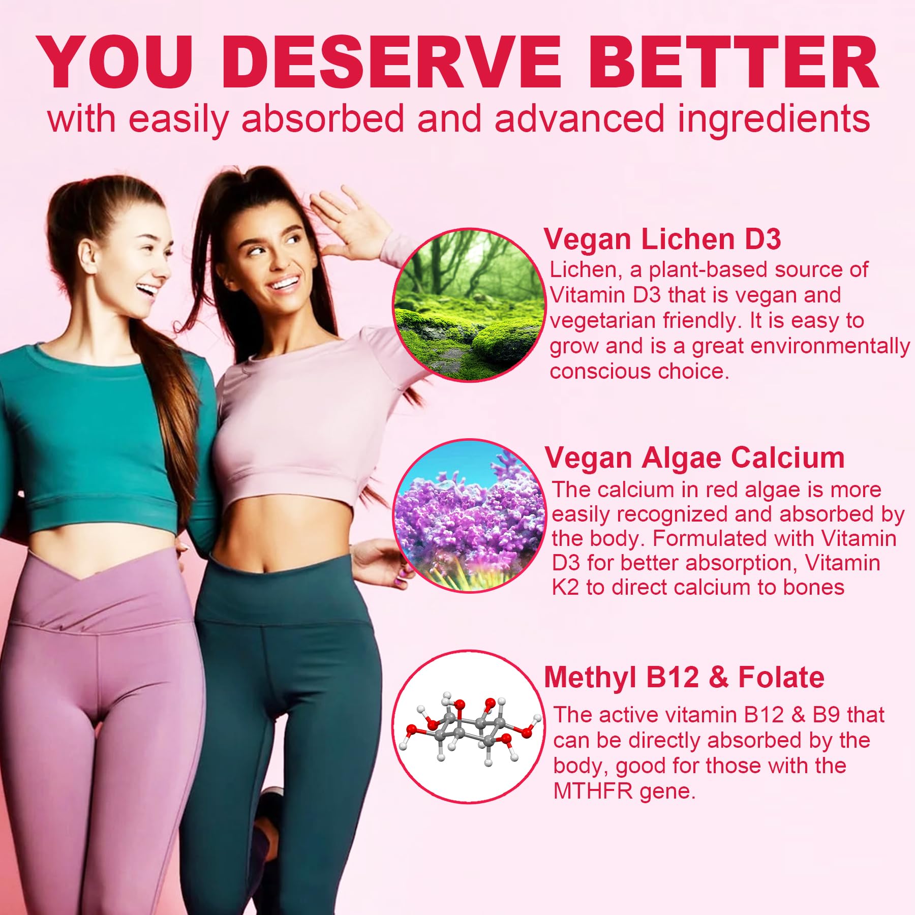 Methylated Multivitamin for Women Gummies, Calcium, D3 K2, Methylfolate & B12, Inositol, Daily Vitamin A C E, B Complex, Biotin, Zinc Nextdia buy supplements canada
