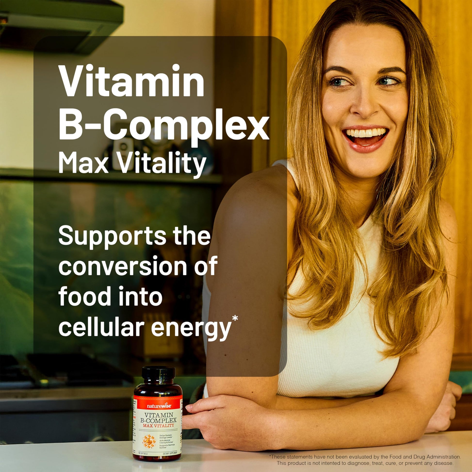 NatureWise Vitamin B Complex for Women and Men - with Folic Acid Biotin B1 B2 B3 B6 B12 - Support Cellular Energy & Mental Clarity - Gluten & Dairy Free NatureWise buy supplements canada