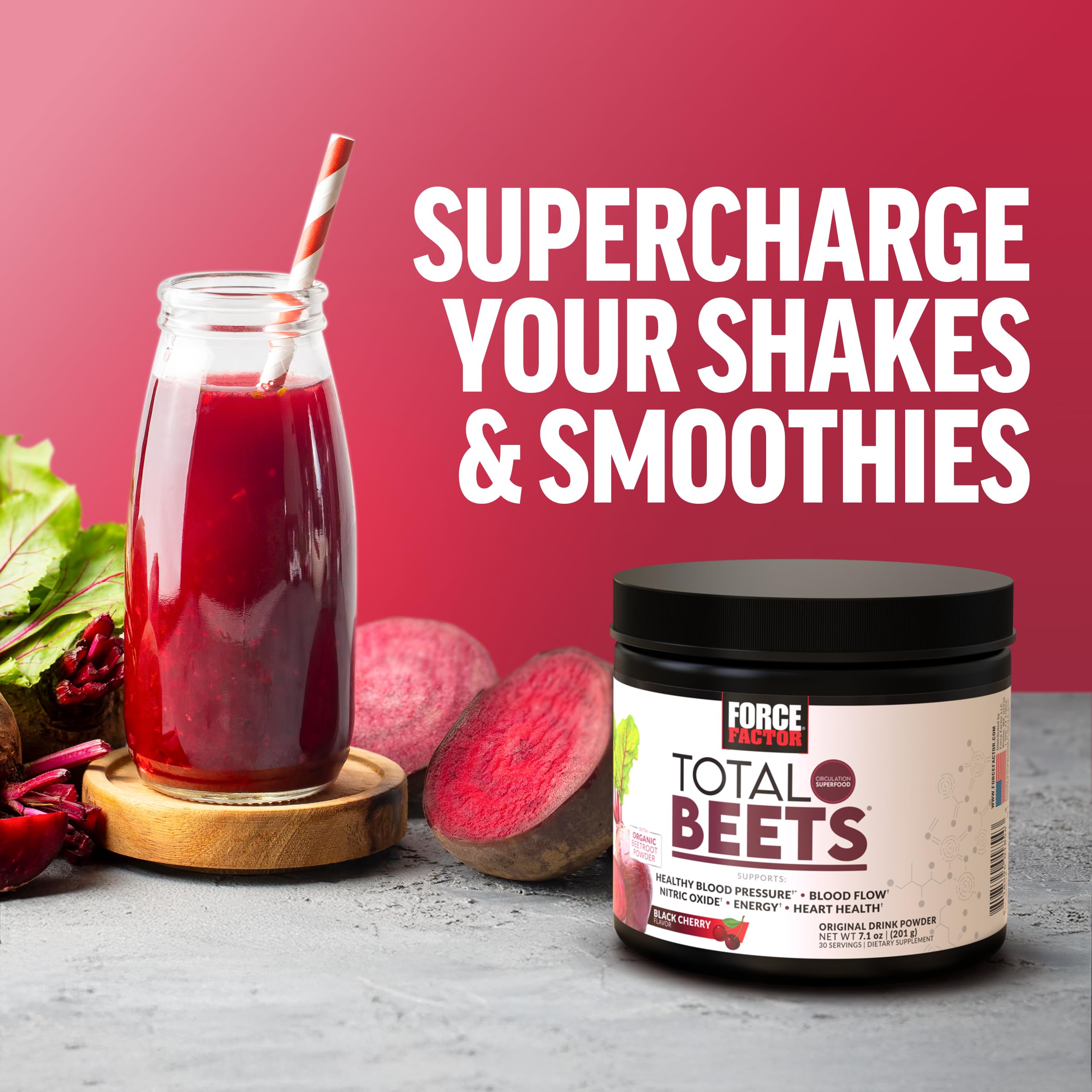 Force Factor Total Beets Superfood Beet Root Powder 2-Pack, Nitrates to Support Circulation, Blood Flow, Nitric Oxide, Energy, Endurance, Stamina Force Factor buy supplements canada