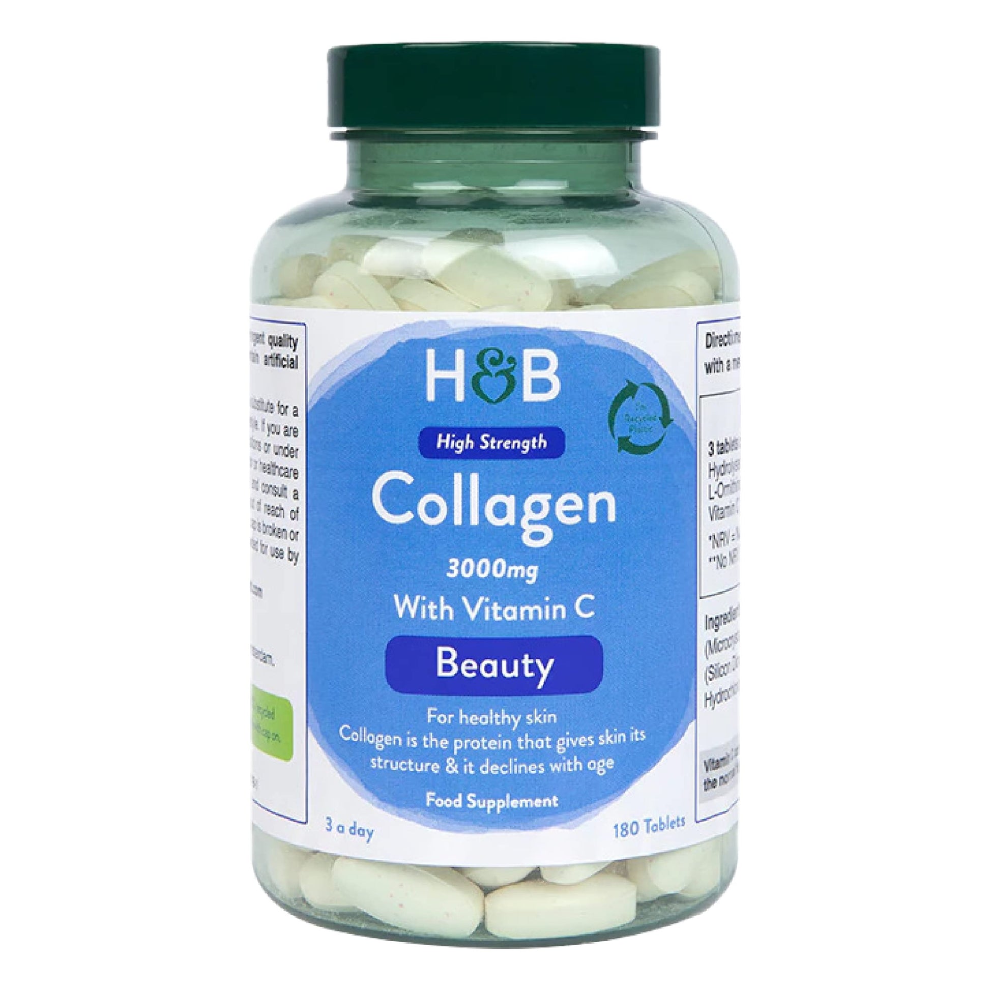 Holland & Barrett Bovine Collagen Tablet 3000mg - Type I Collagen Peptides - Hydrolysed Collagen with Vitamin C - Hair, Skin & Nails Holland & Barrett buy supplements canada