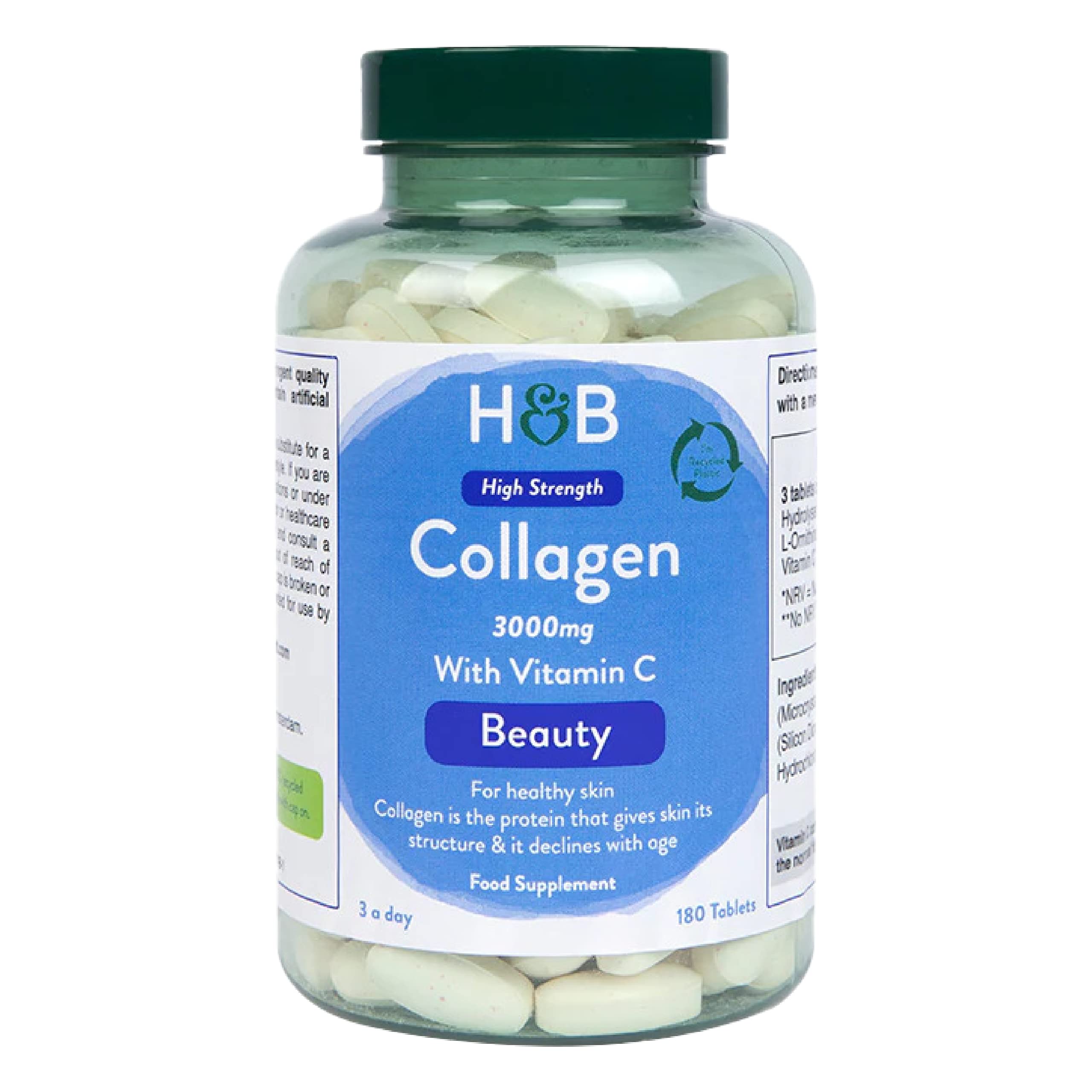 Holland & Barrett Bovine Collagen Tablet 3000mg - Type I Collagen Peptides - Hydrolysed Collagen with Vitamin C - Hair, Skin & Nails Holland & Barrett buy supplements canada