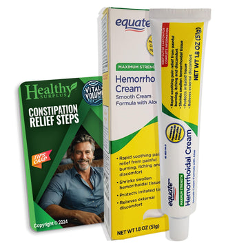 Healthy Surplus Equate Hemorrhoidal Cream/Ointment 1.8 OZ (51g) and Vital Volumes Tips Card Bundle Healthy Surplus buy supplements canada