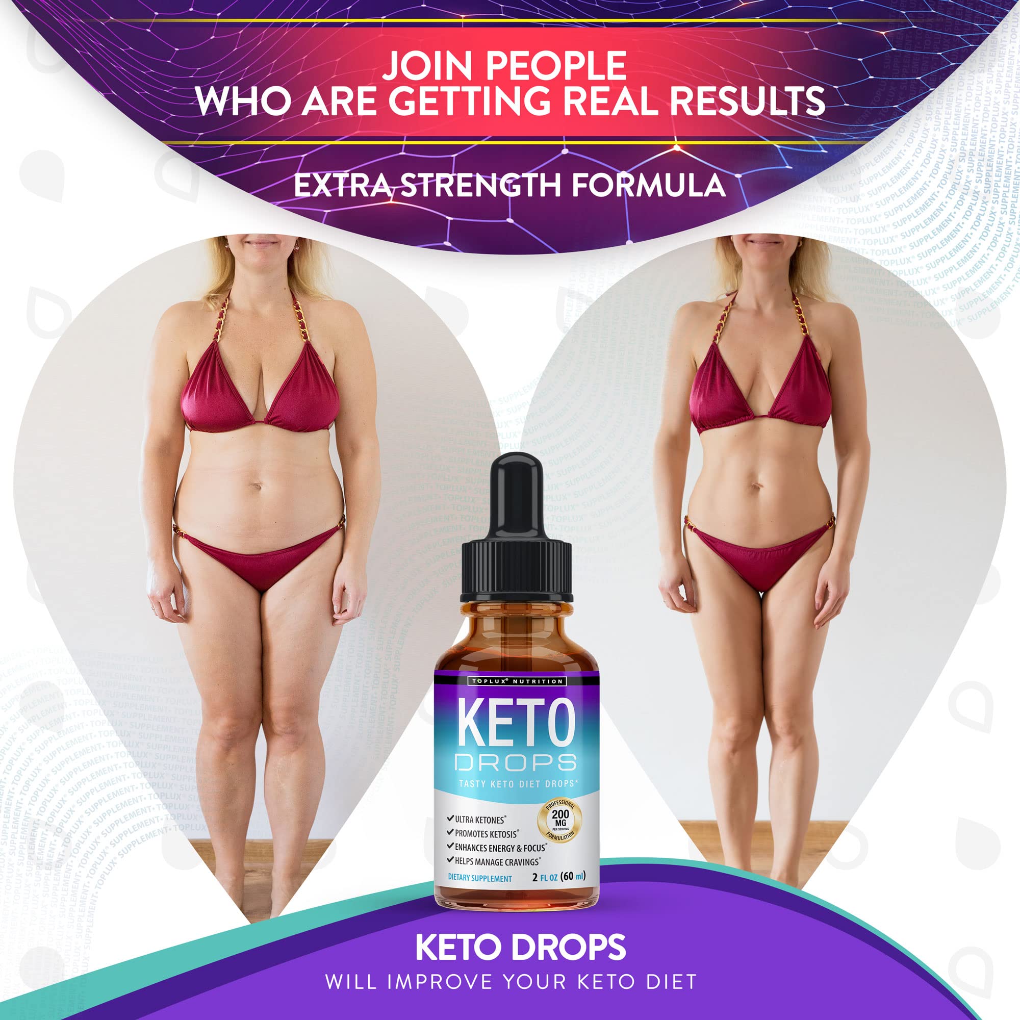 Keto Diet Drops Weight Loss Ketogenic Supplement - Premium Fat Burner Formula Toplux buy supplements canada
