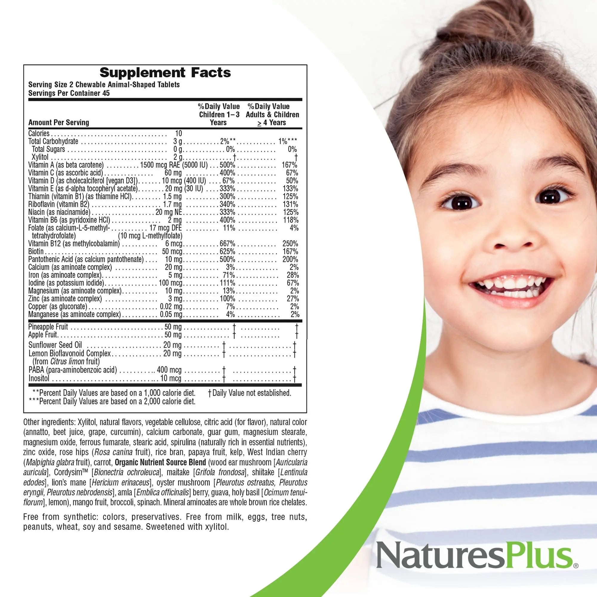 NaturesPlus Animal Parade Sugar-Free Children's Multivitamin - Assorted Cherry, Grape & Orange Flavors - Pack of 2 NaturesPlus buy supplements canada