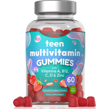 Multivitamins for Teens | 60 Vegan Gummies | 14 Essential Nutrients | with Vitamin A, B12 Horbäach buy supplements canada