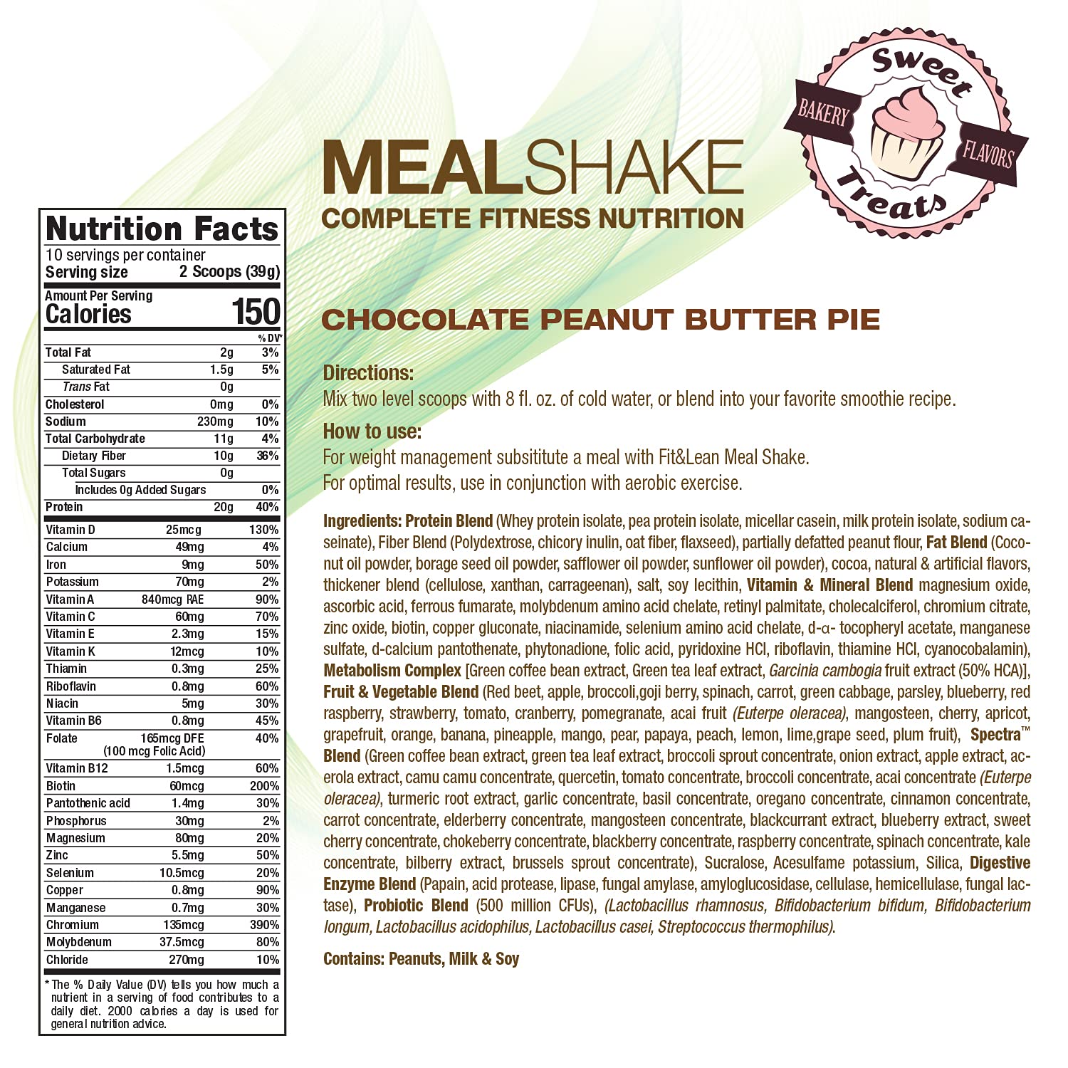 Fit & Lean Meal Shake Meal Replacement with Protein, Fiber, Probiotics and Organic Fruits Fit & Lean buy supplements canada