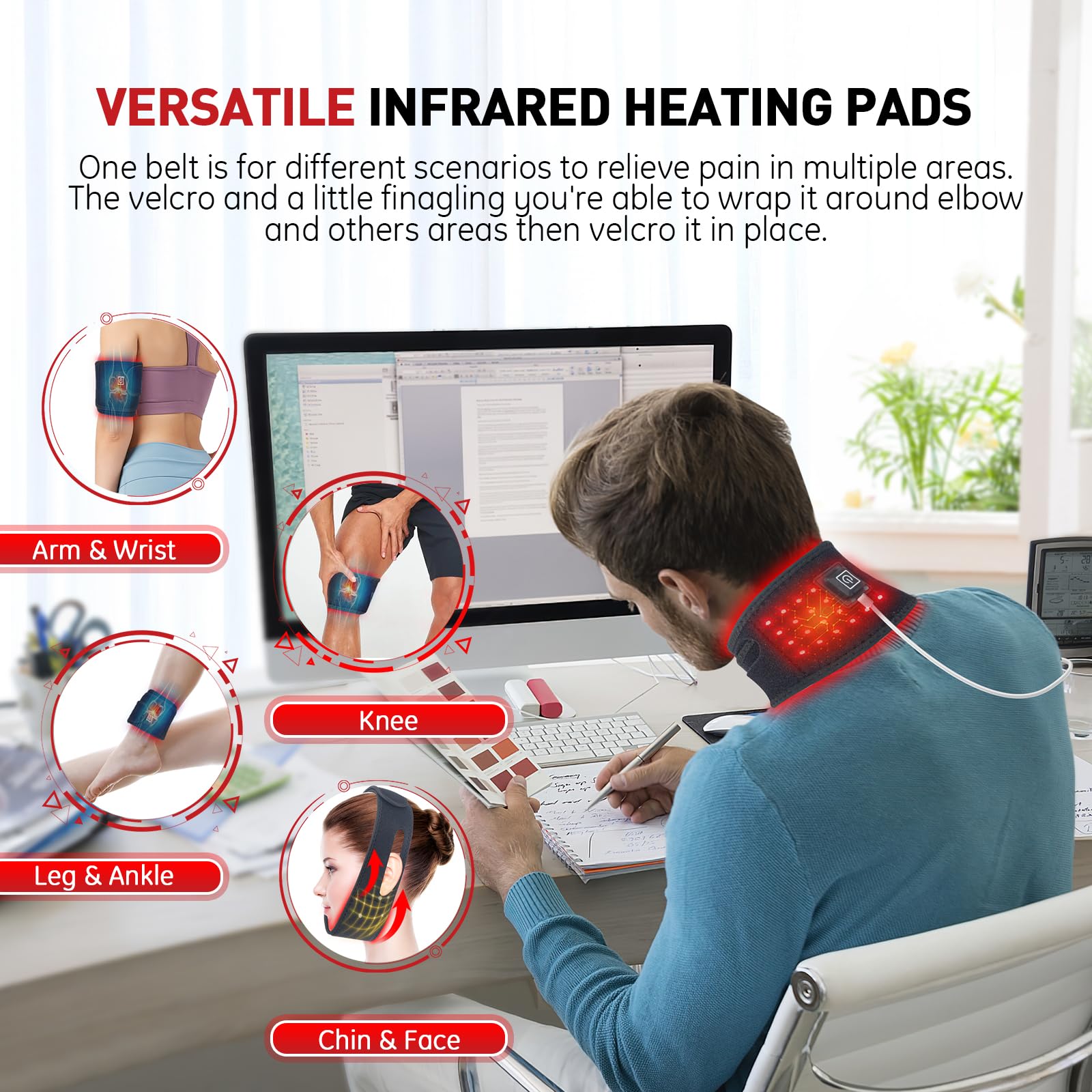 Rikimxin Red Light Therapy for Neck, 660nm Red Light and 850nm Near Infrared Light Therapy Pad Rikimxin buy supplements canada