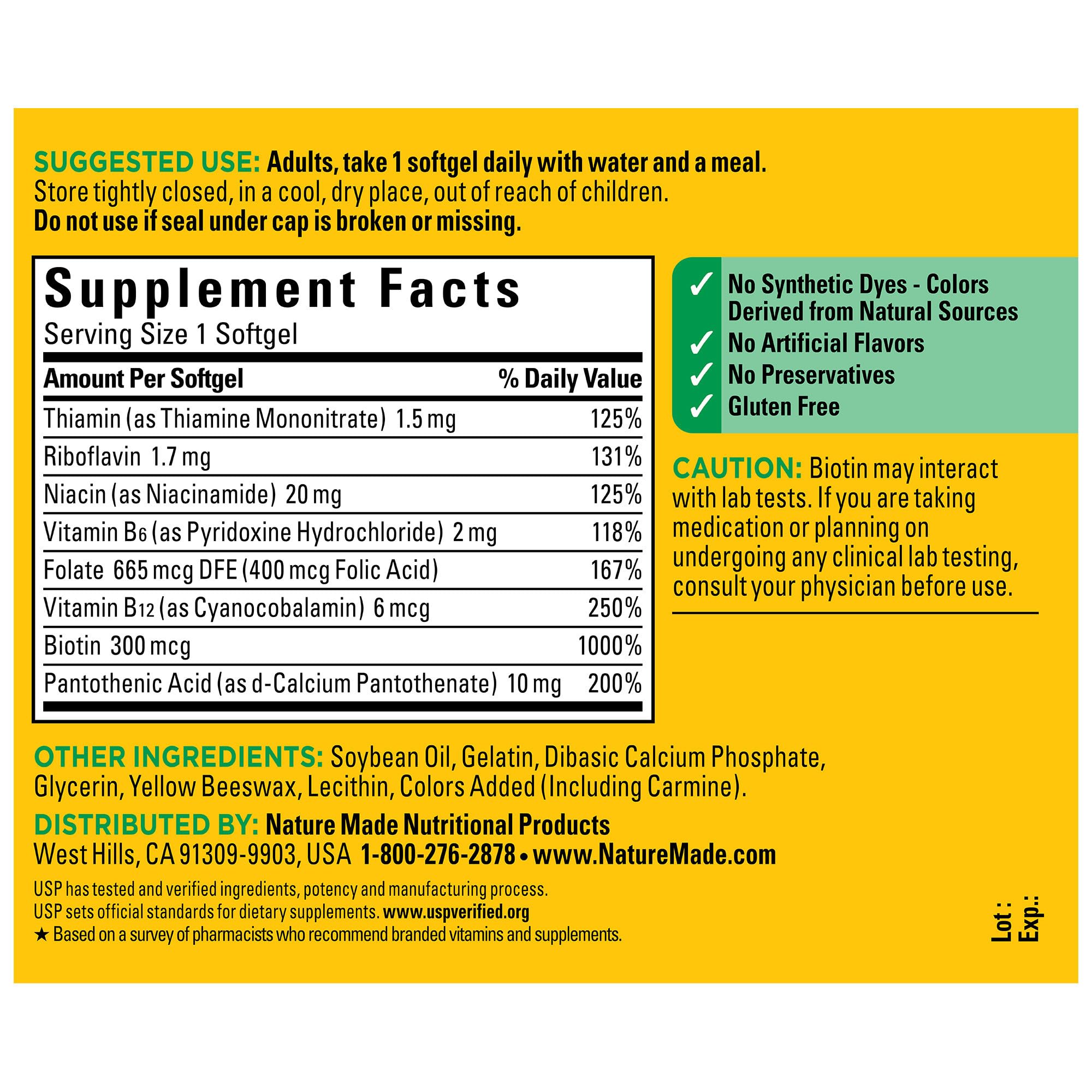 Nature Made Super B Complex Vitamins for Women and Men, Dietary Supplement for Energy Metabolism Support, Super Vitamin B Complex Nature Made buy supplements canada
