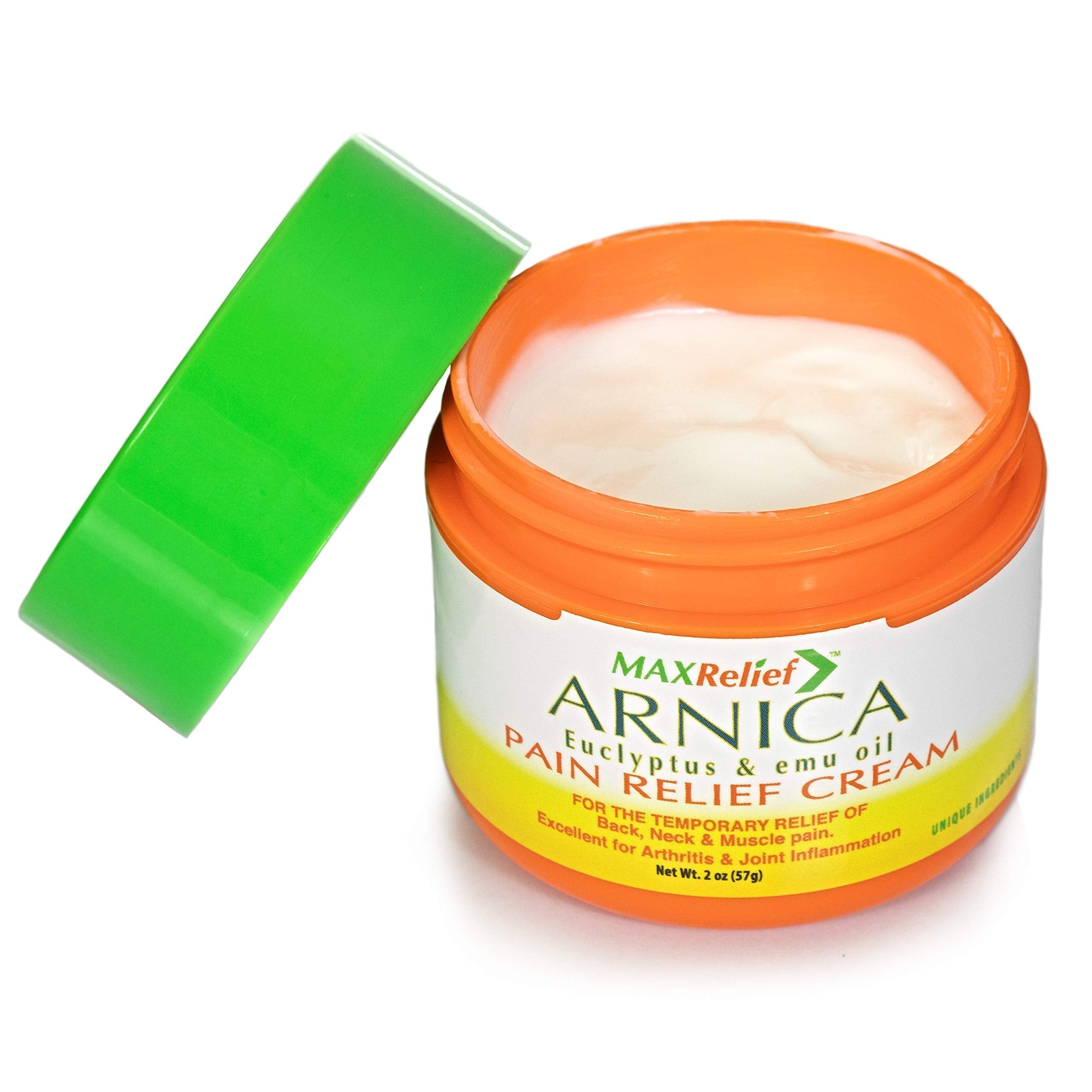 MaxRelief Arnica Montana Pain Cream - Advanced Formula for Deep Relief - Soothe Knee, Joint & Muscle Pain - Reduce Swelling, Joint Inflammation Fibromyalgia & Plantar Fasciitis Relief - Emu Oil 2oz MaxRelief buy supplements canada