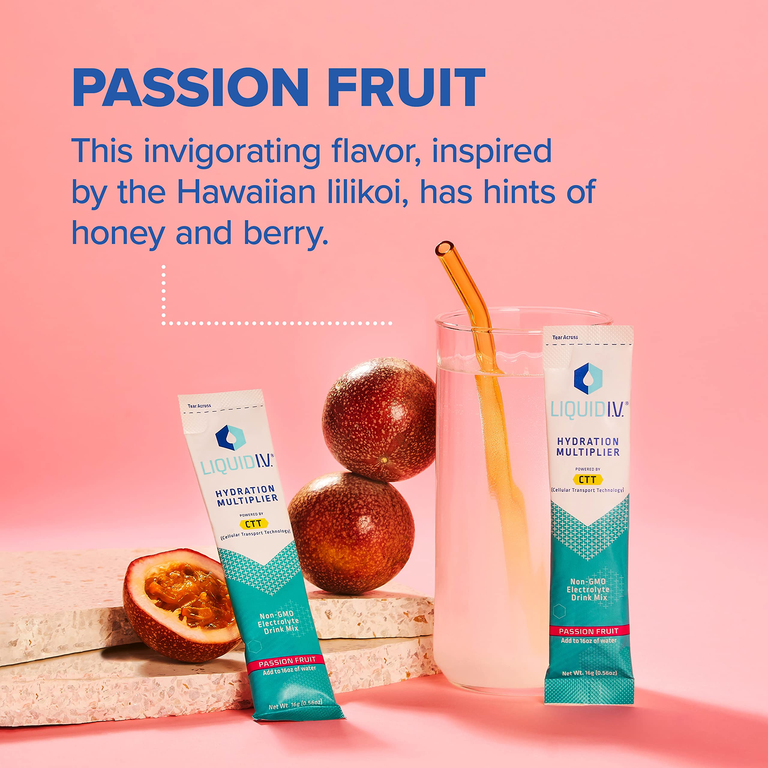 Liquid I.V. Hydration Multiplier - Passion Fruit - Hydration Powder Packets | Electrolyte Liquid I.V. buy supplements canada